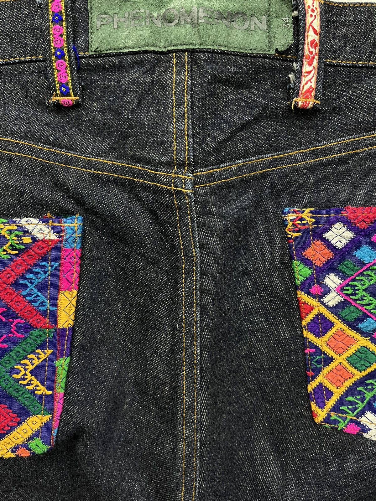 PHENOMENON 🔥PHENOMENON Mochilas Wayuu Patern Pocket Blue Denim Japan Size US 34 / EU 50 - 7 Thumbnail