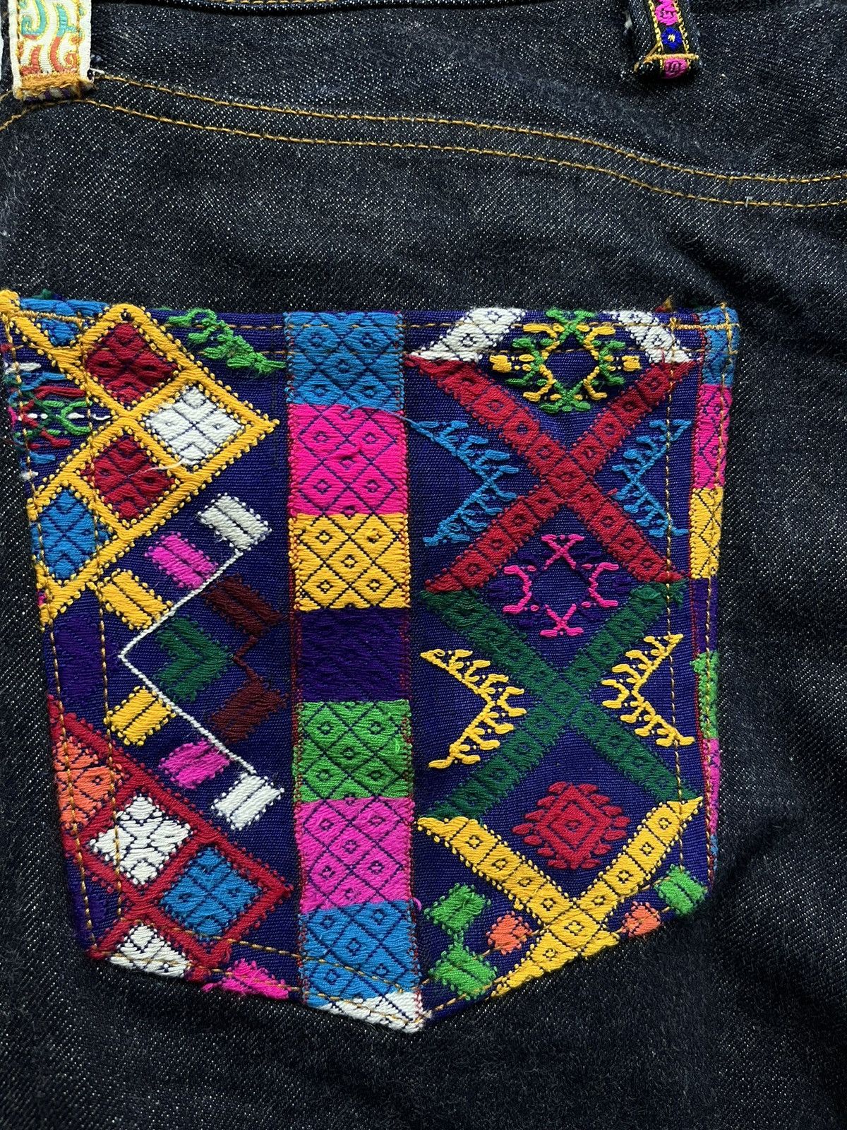 PHENOMENON 🔥PHENOMENON Mochilas Wayuu Patern Pocket Blue Denim Japan Size US 34 / EU 50 - 6 Thumbnail