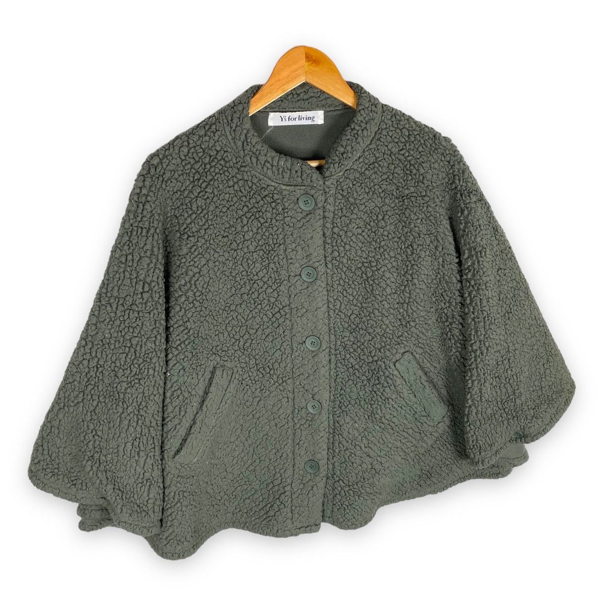 Designer × Japanese Brand × Yohji Yamamoto Y'S FOR LIVING FLEECE CAPE CLOAKS JACKET Size US L / EU 52-54 / 3 - 3 Thumbnail