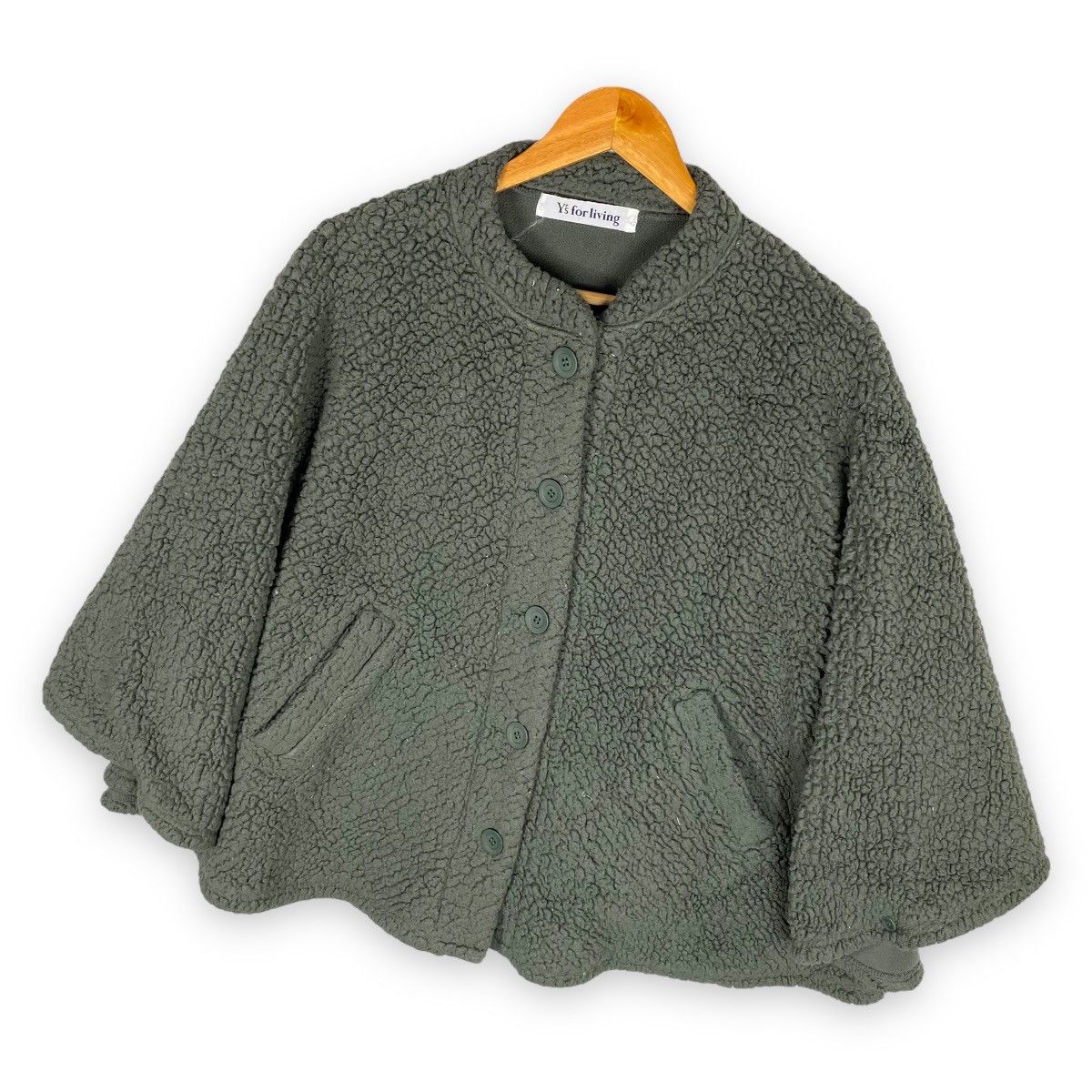 Designer × Japanese Brand × Yohji Yamamoto Y'S FOR LIVING FLEECE CAPE CLOAKS JACKET Size US L / EU 52-54 / 3 - 2 Thumbnail