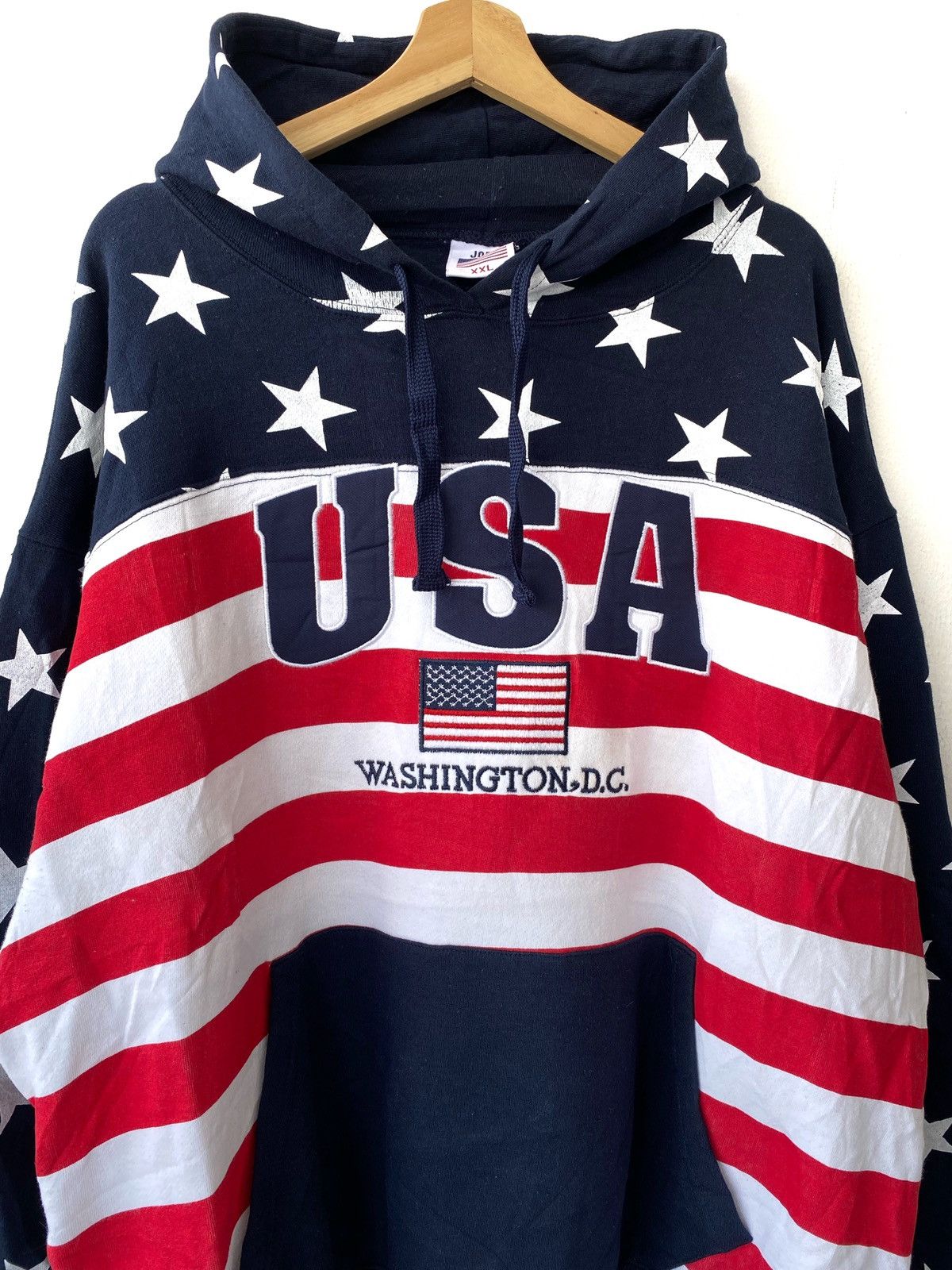 Joe's Joes Usa Embroidered Oversized Pullover Hoodies Size US XXL / EU 58 / 5 - 3 Thumbnail