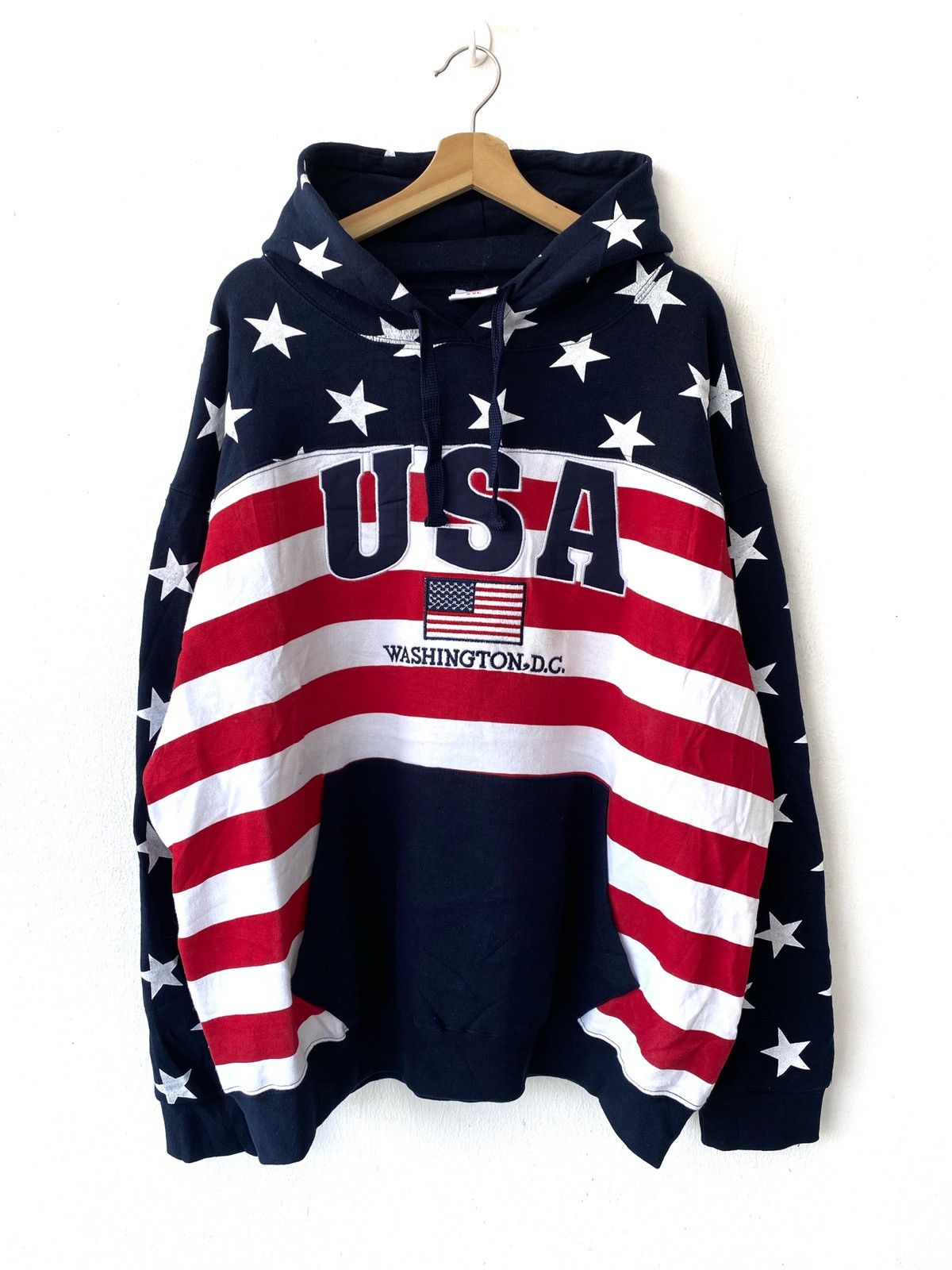 Joe's Joes Usa Embroidered Oversized Pullover Hoodies Size US XXL / EU 58 / 5 - 1 Thumbnail