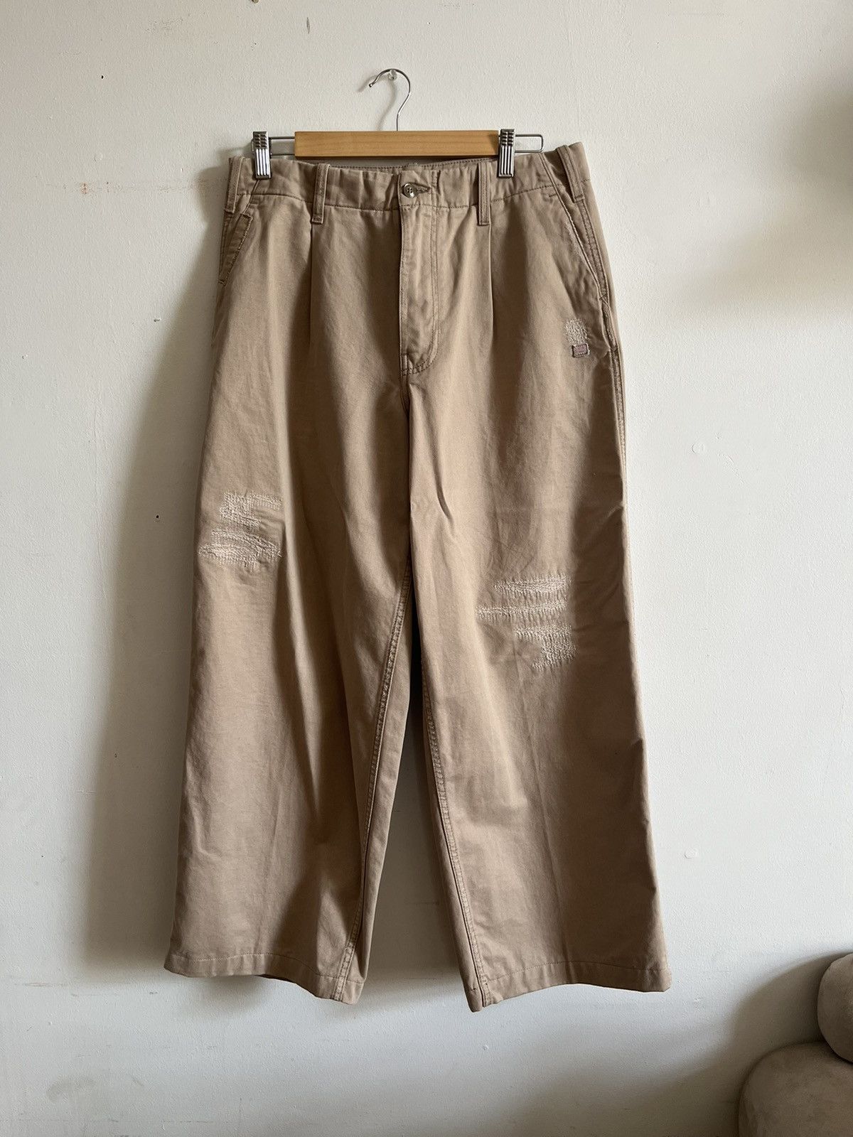 Acne Studios Beige Cotton Trousers Size US 32 / EU 48 - 1 Thumbnail
