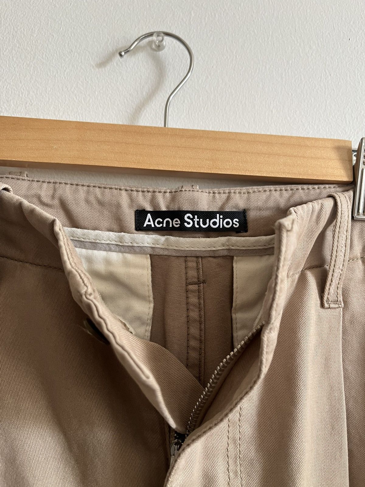 Acne Studios Beige Cotton Trousers Size US 32 / EU 48 - 6 Thumbnail