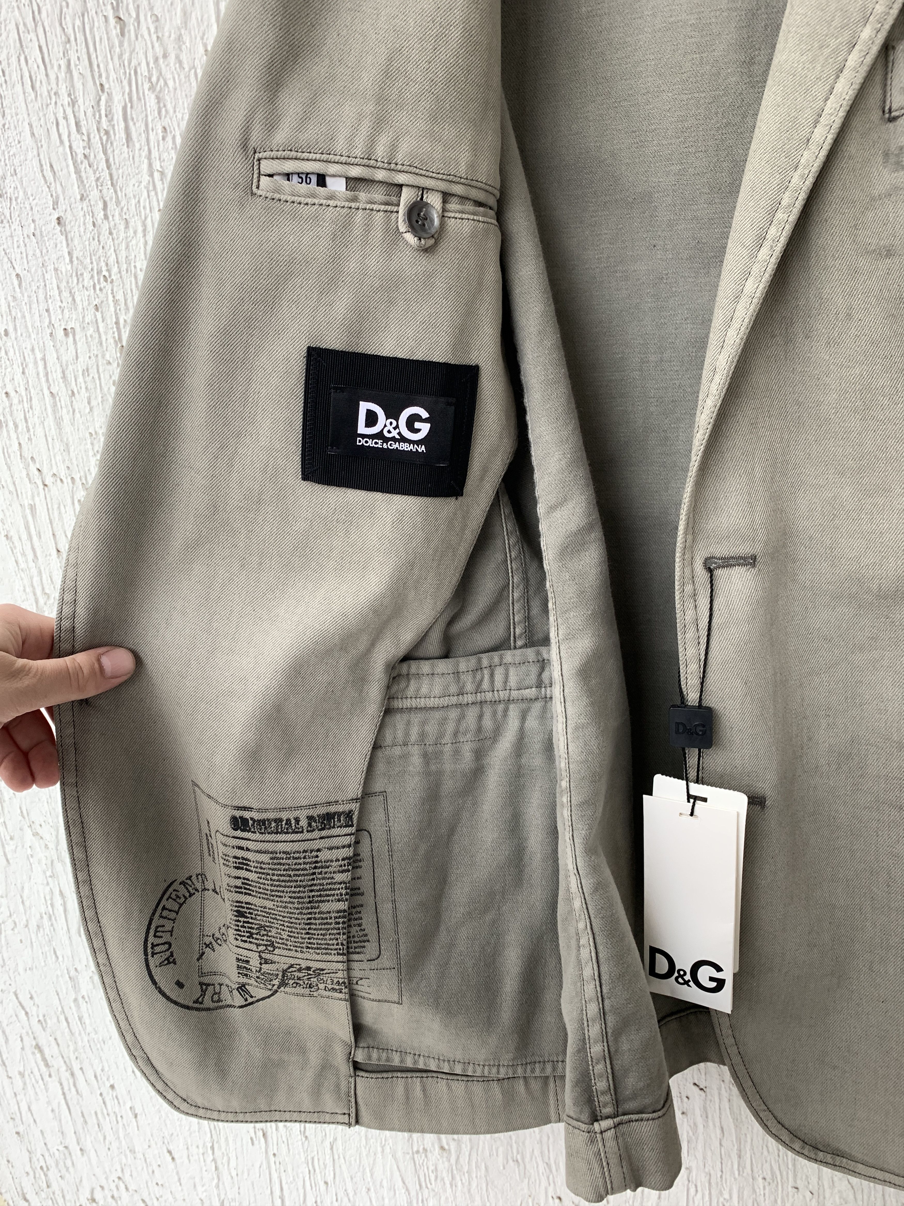 Dolce & Gabbana BNWT unlined denim blazer Size US XL / EU 56 / 4 - 4 Thumbnail
