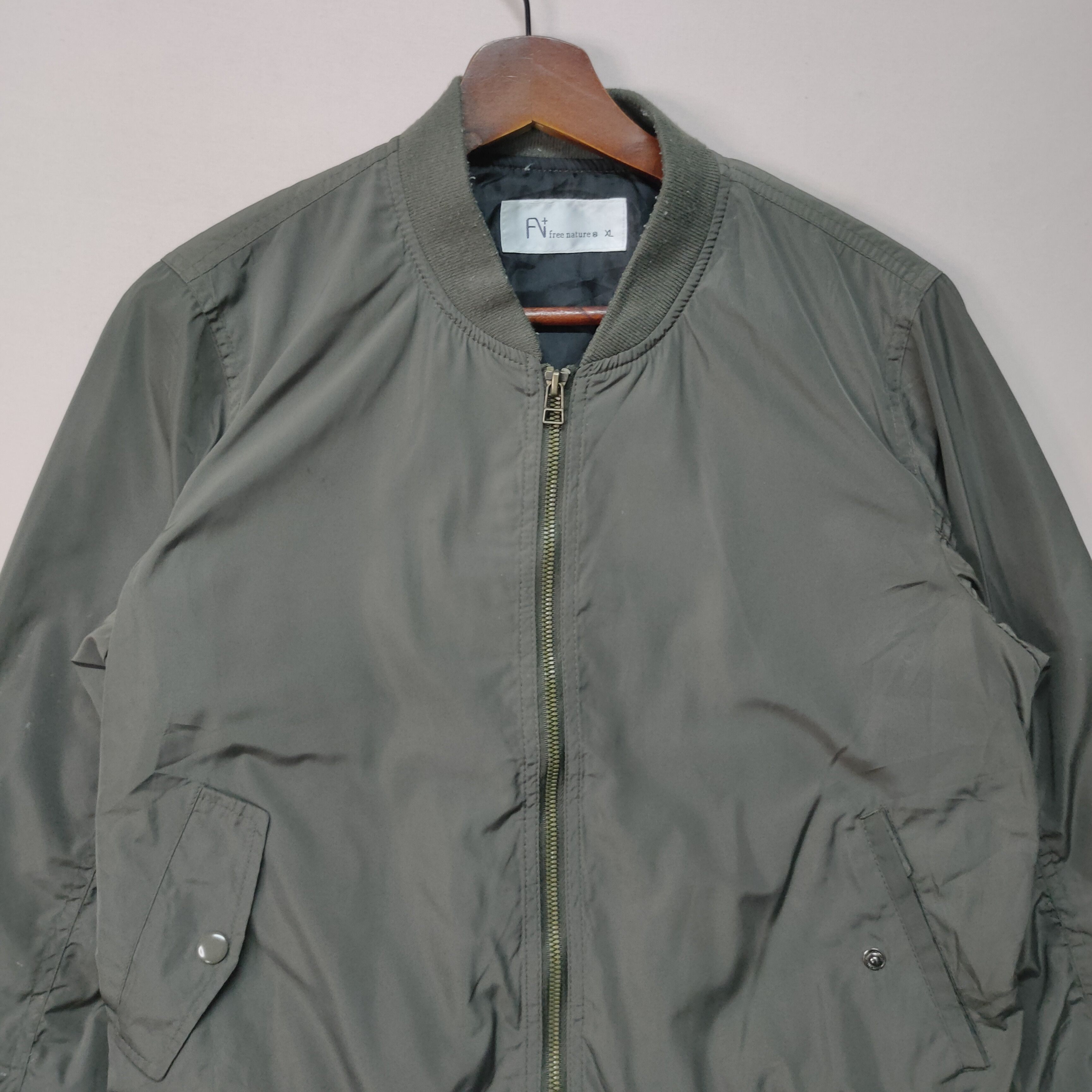 Japanese Brand VINTAGE FREE NATURE ZIPPER UPS BOMBERS JACKET Size US M / EU 48-50 / 2 - 10 Thumbnail