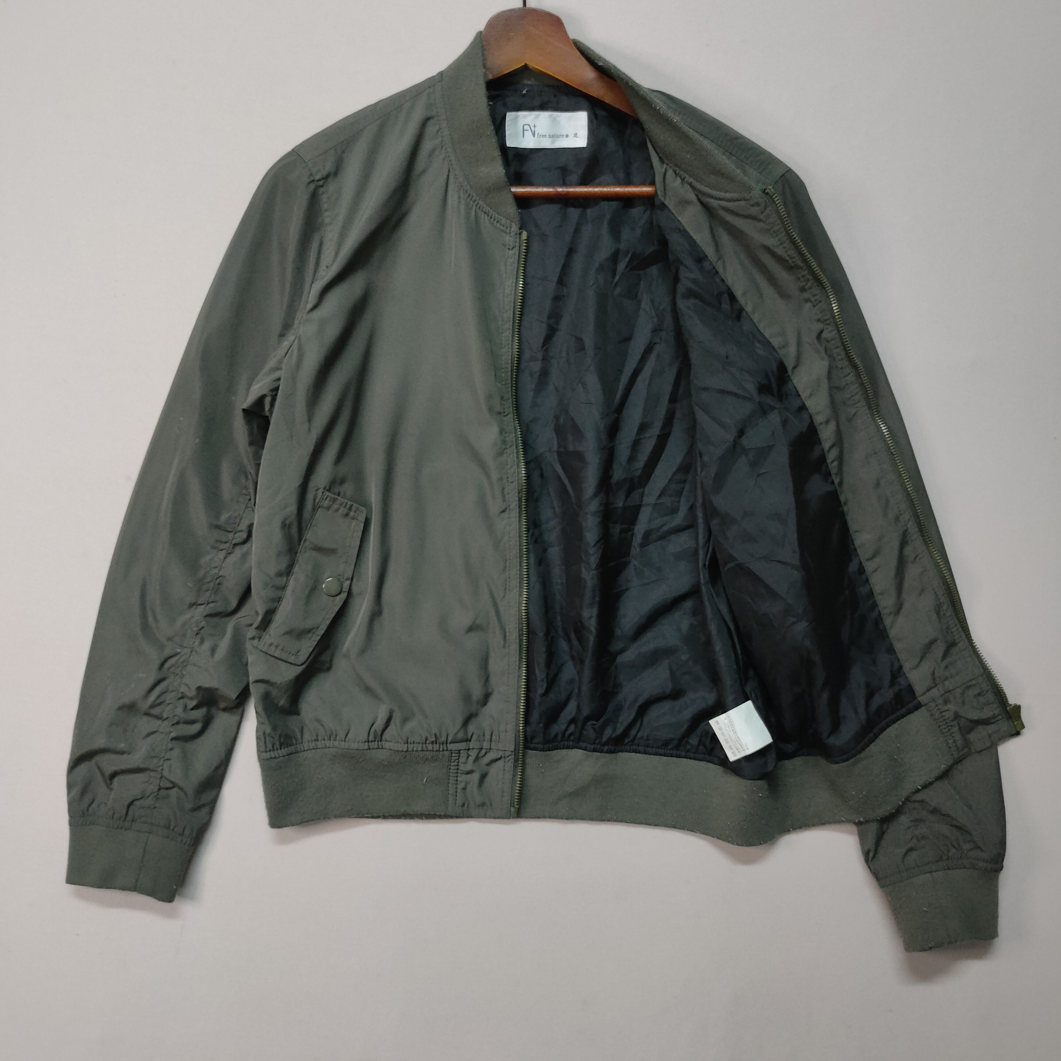 Japanese Brand VINTAGE FREE NATURE ZIPPER UPS BOMBERS JACKET Size US M / EU 48-50 / 2 - 2 Thumbnail