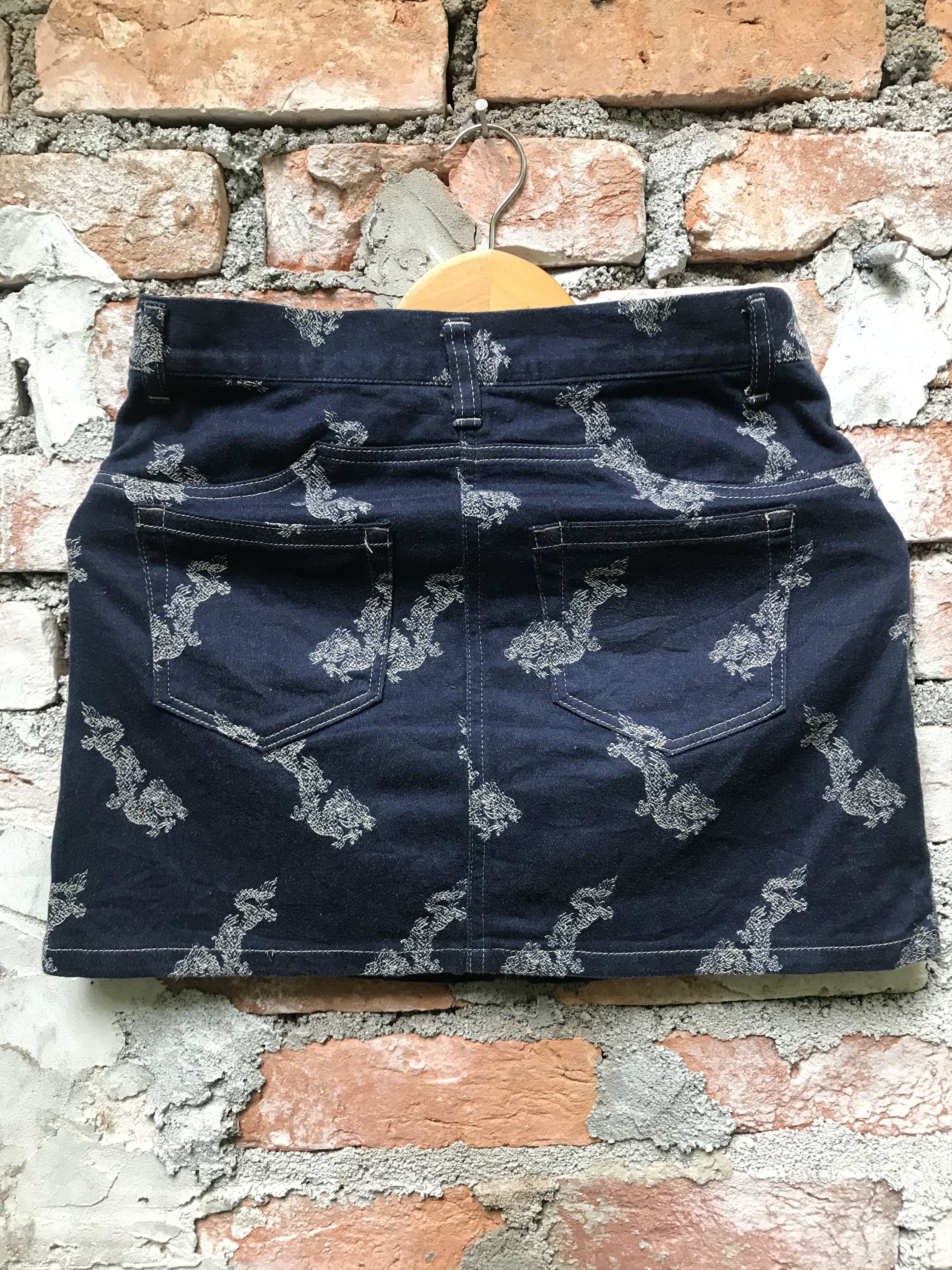 Vivienne Tam Vivienne Tam Dragon Full Print Skirt Size 29" - 2 Thumbnail