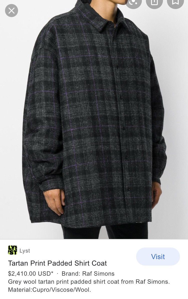 Raf Simons Tartan Print Padded Shirt Coat Size US M / EU 48-50 / 2 - 13 Thumbnail