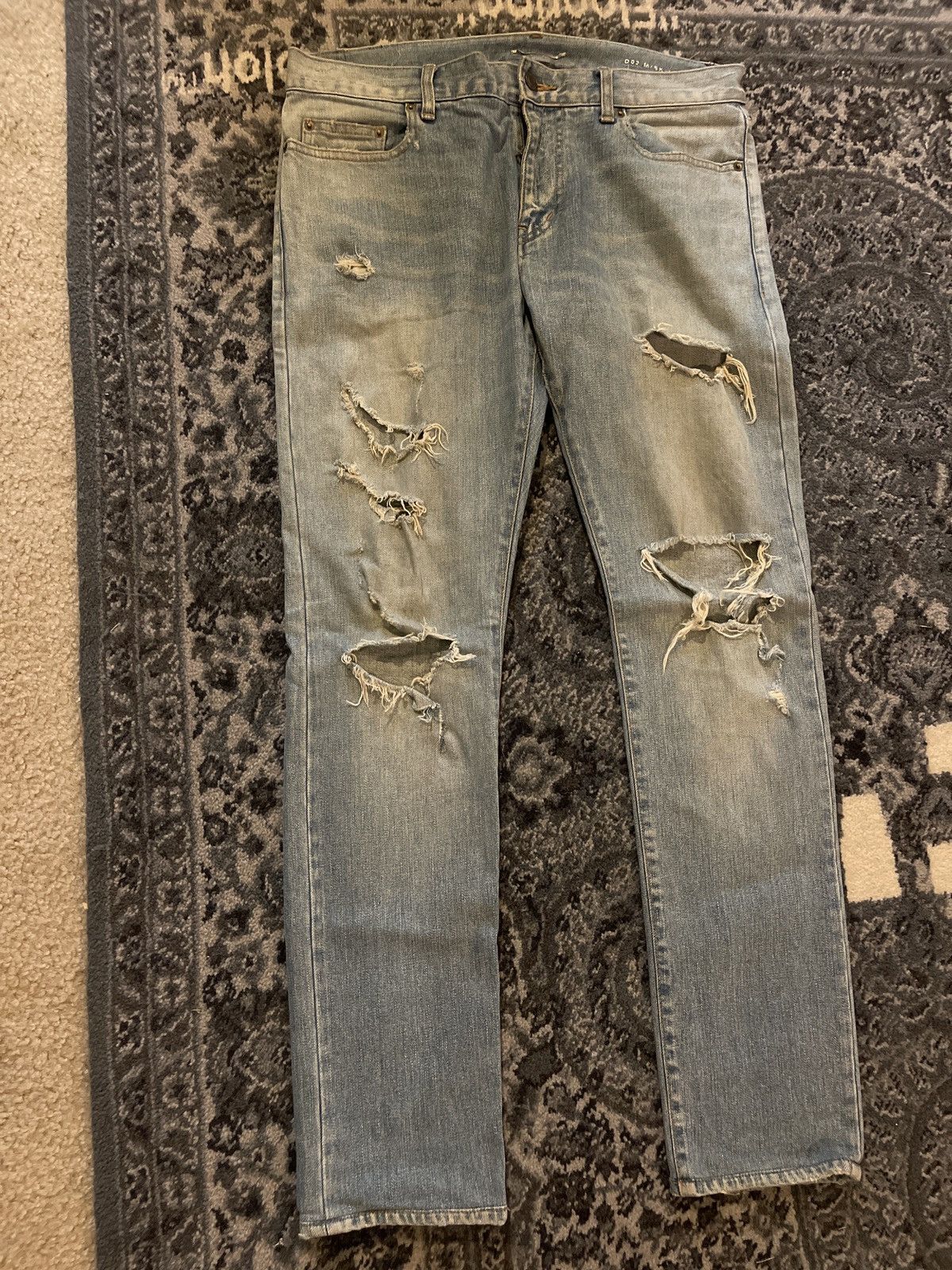 Saint Laurent Ripped Denim
