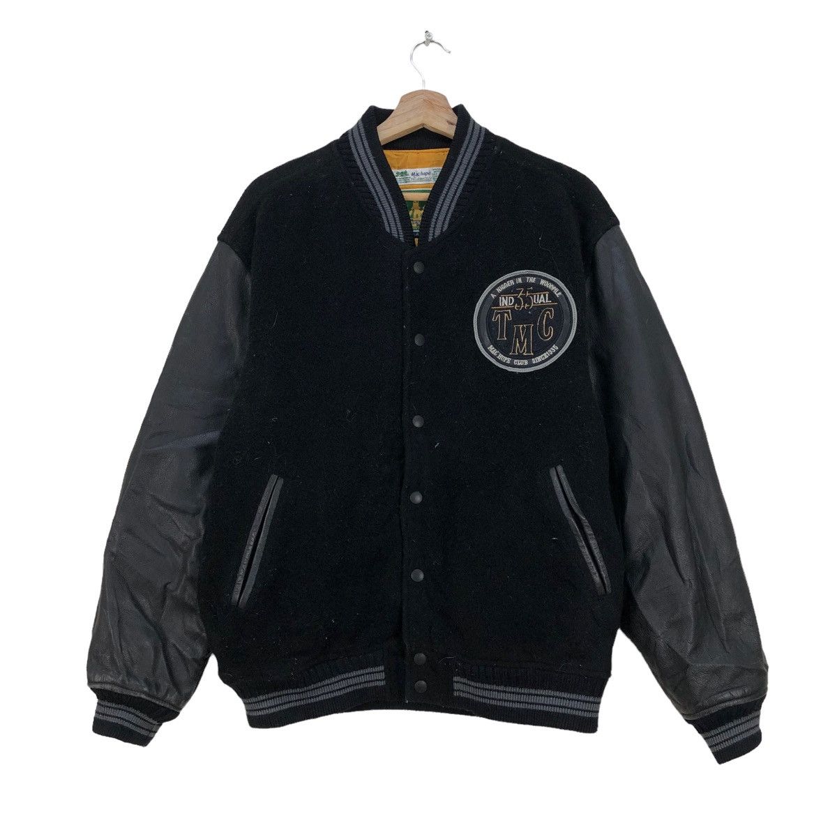 Vintage Vintage All Black Mac Hope Varsity Letterman Size US L / EU 52-54 / 3 - 1 Thumbnail