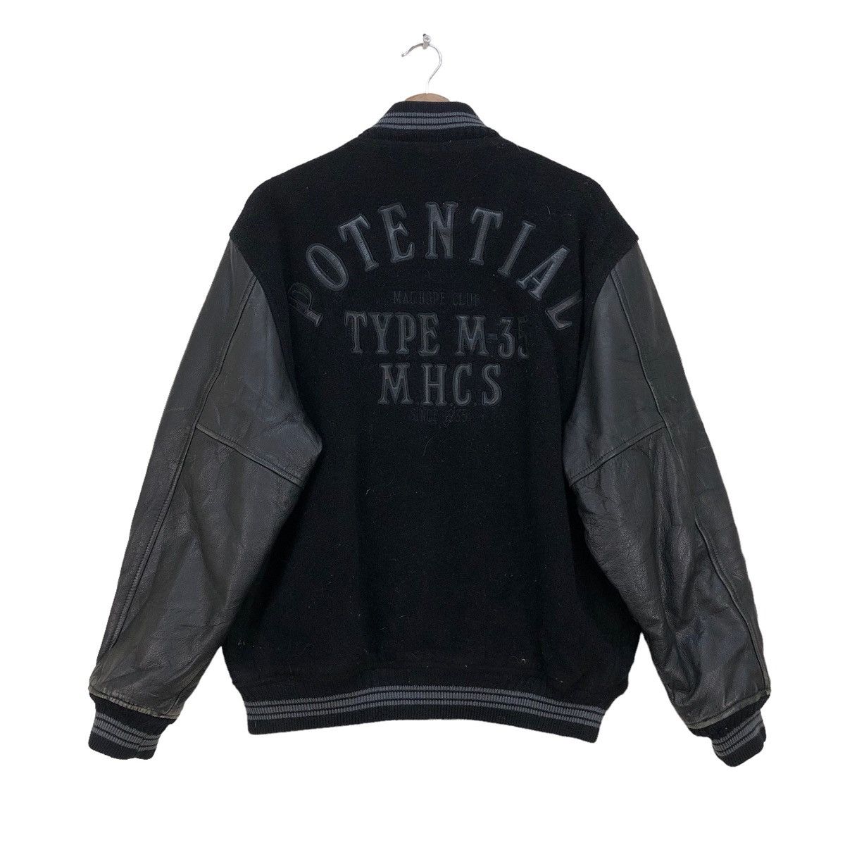Vintage Vintage All Black Mac Hope Varsity Letterman Size US L / EU 52-54 / 3 - 2 Thumbnail
