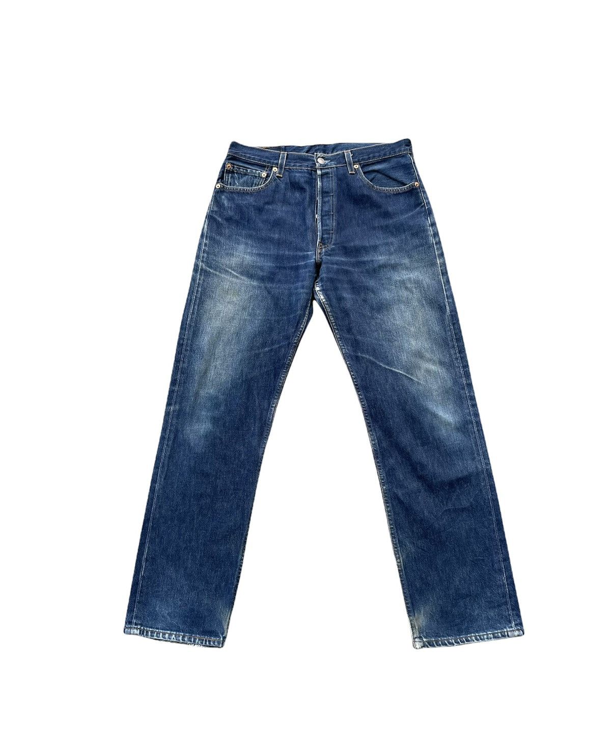 Levi's Vintage Levis 501 2000 USA Faded Wash Denim Size US 33 - 1 Thumbnail