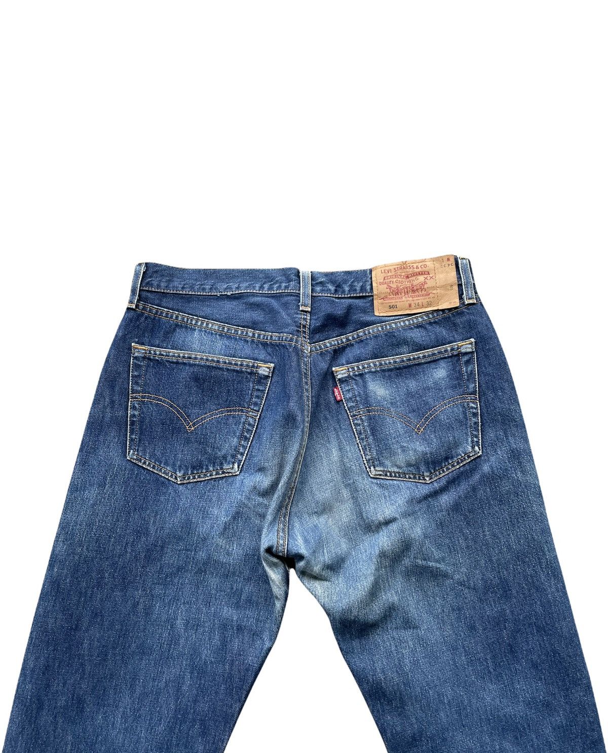Levi's Vintage Levis 501 2000 USA Faded Wash Denim Size US 33 - 8 Thumbnail