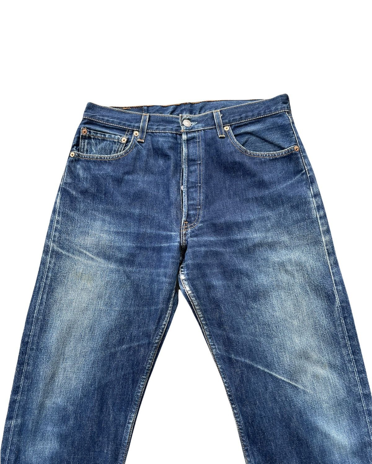 Levi's Vintage Levis 501 2000 USA Faded Wash Denim Size US 33 - 3 Thumbnail