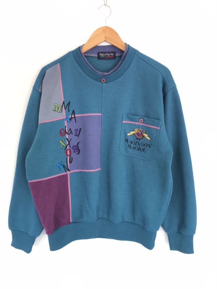 Vintage Vintage Magixson Multicolour Single Pocket Sweatshirt Size US L / EU 52-54 / 3 - 1 Thumbnail