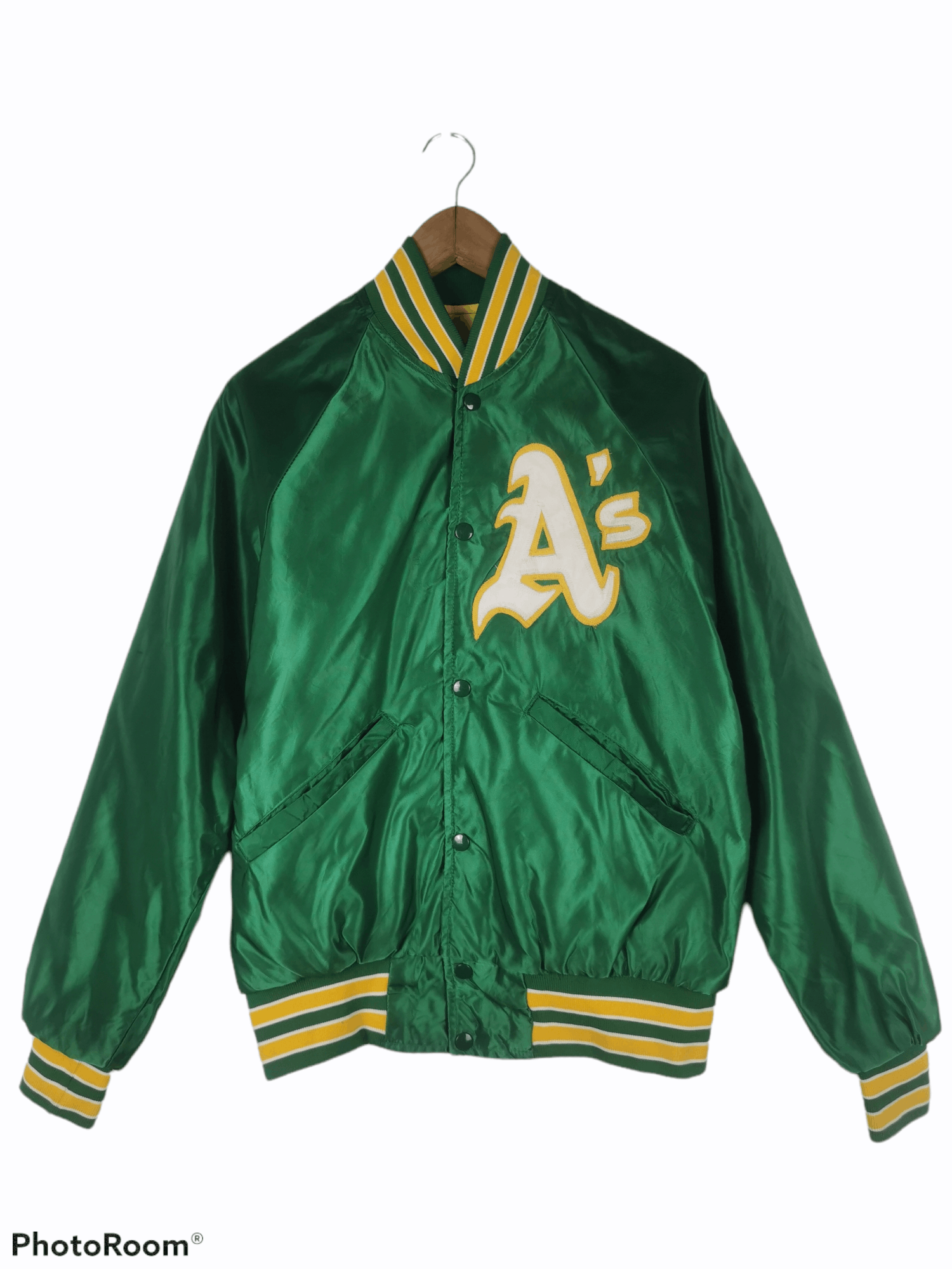 MLB Vintage Oakland Athletics A's Starter Satin Bomber Jacket Size US M / EU 48-50 / 2 - 1 Thumbnail
