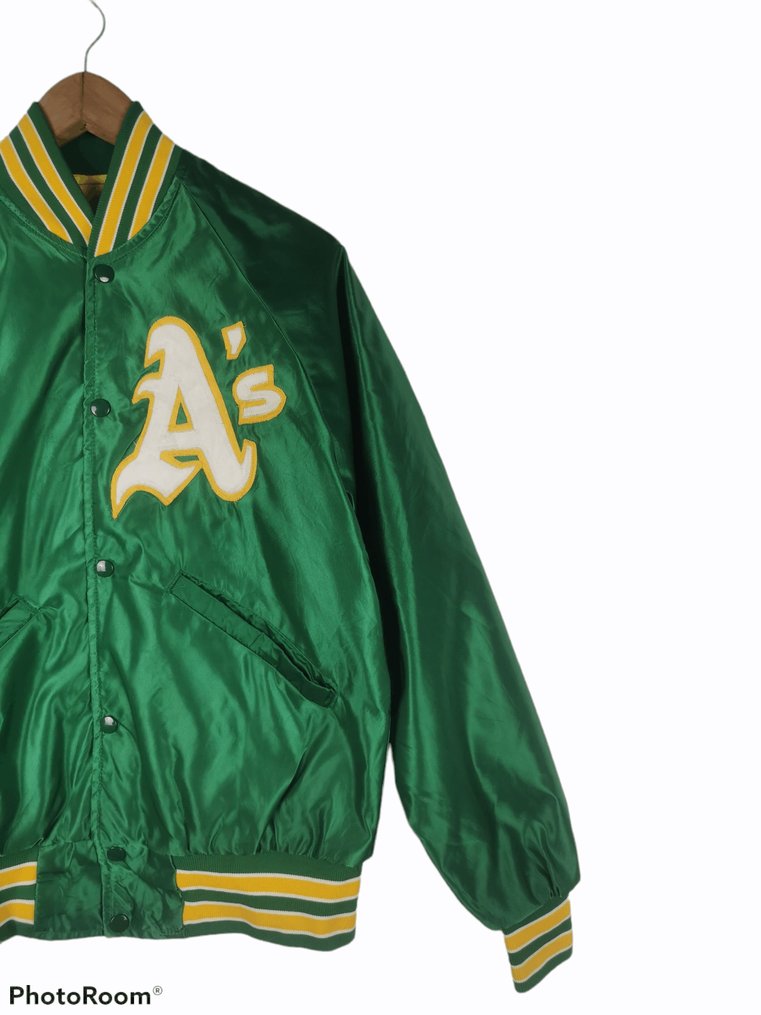 MLB Vintage Oakland Athletics A's Starter Satin Bomber Jacket Size US M / EU 48-50 / 2 - 3 Thumbnail