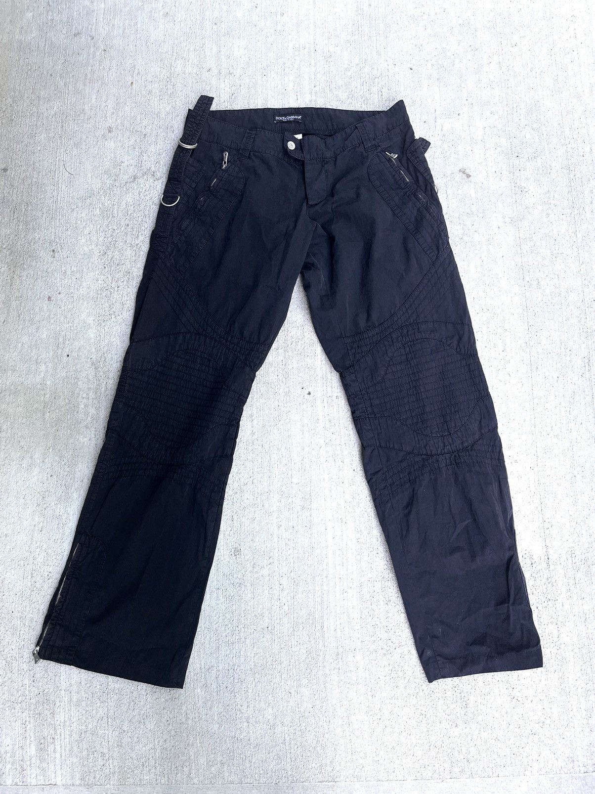 image of Archival Clothing x Dolce Gabbana 00’S Bondage Cargo Pants in Black, Men's (Size 33)