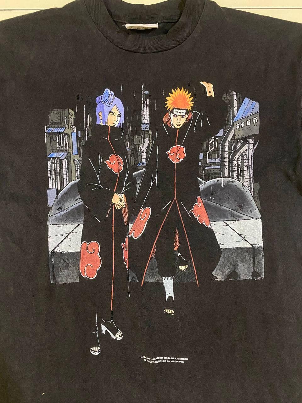 Anime × Japanese Brand Rare! Vintage Anime Naruto Akatsuki Pain & Konan Bootleg Size US XL / EU 56 / 4 - 3 Thumbnail