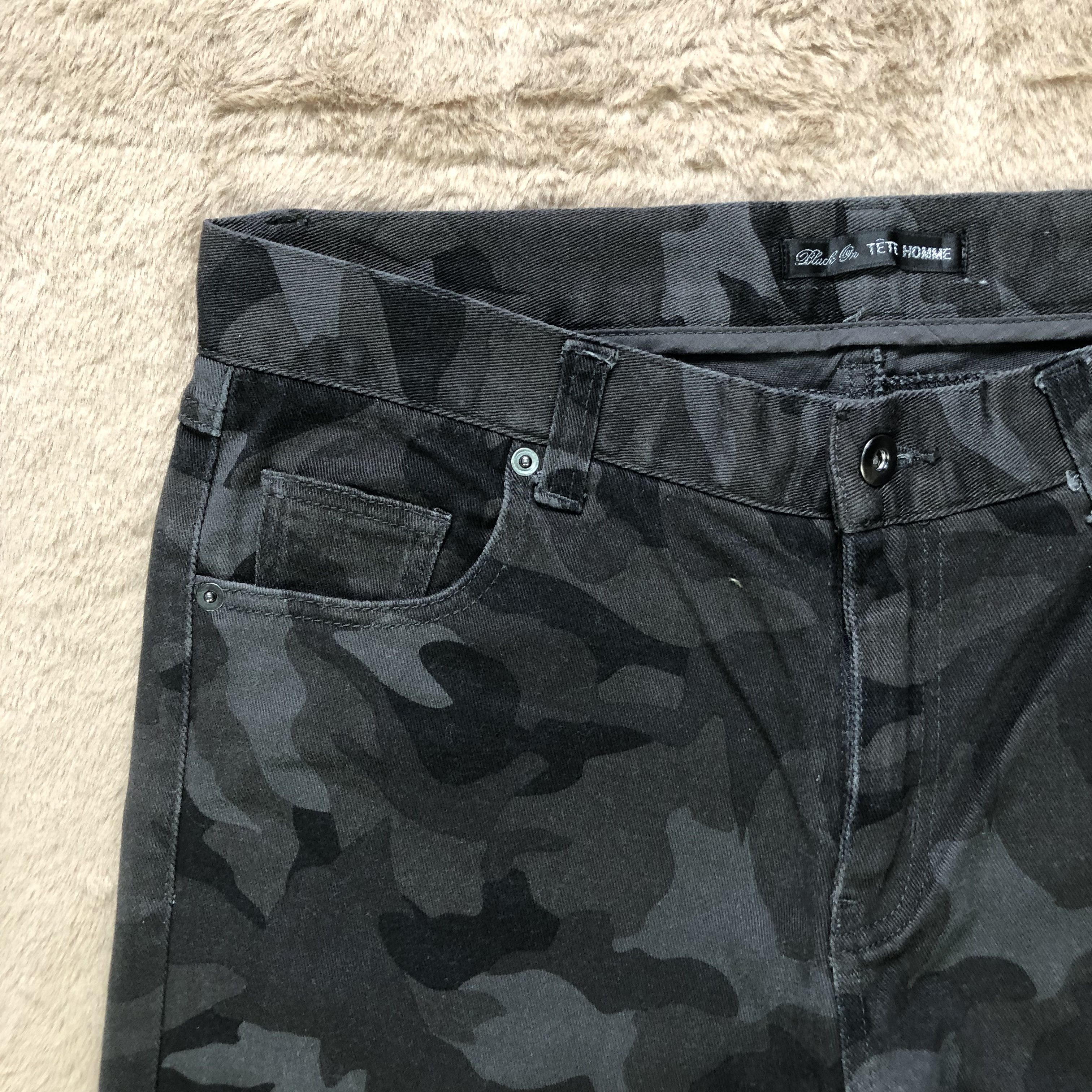 Tete Homme BLACK ON TETE HOMME CAMO PANTS #6788-88 Size US 33 - 3 Thumbnail