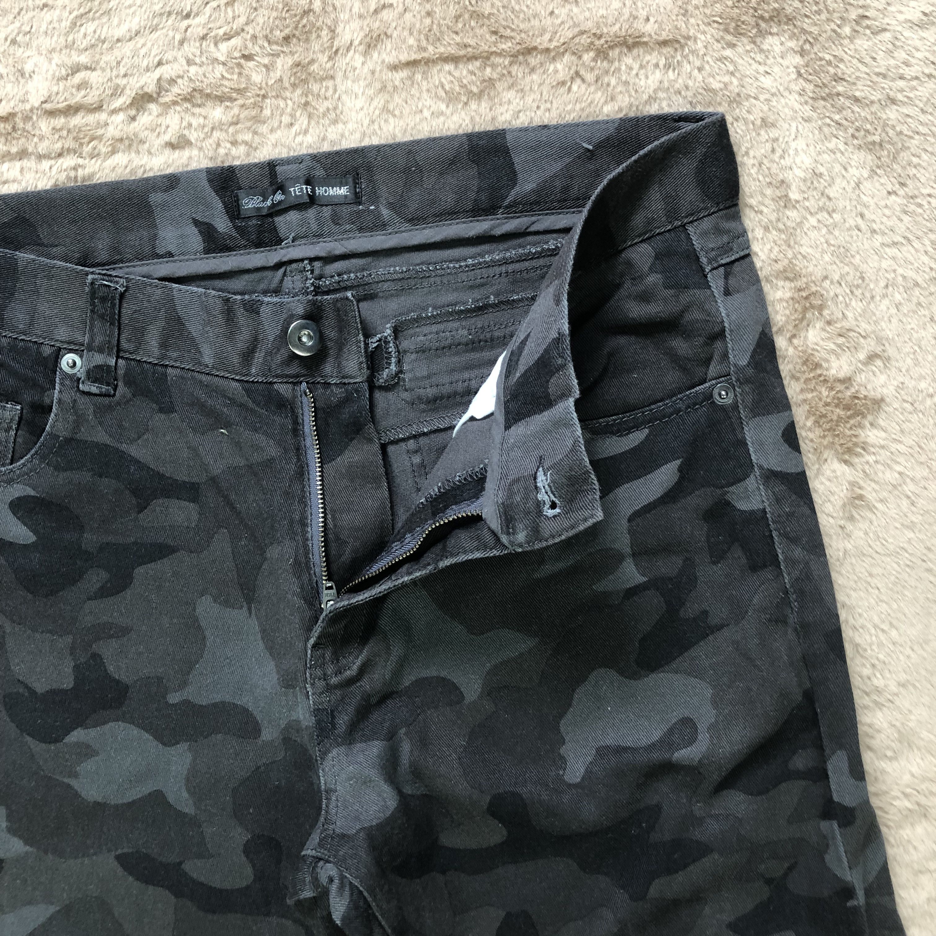 Tete Homme BLACK ON TETE HOMME CAMO PANTS #6788-88 Size US 33 - 4 Thumbnail