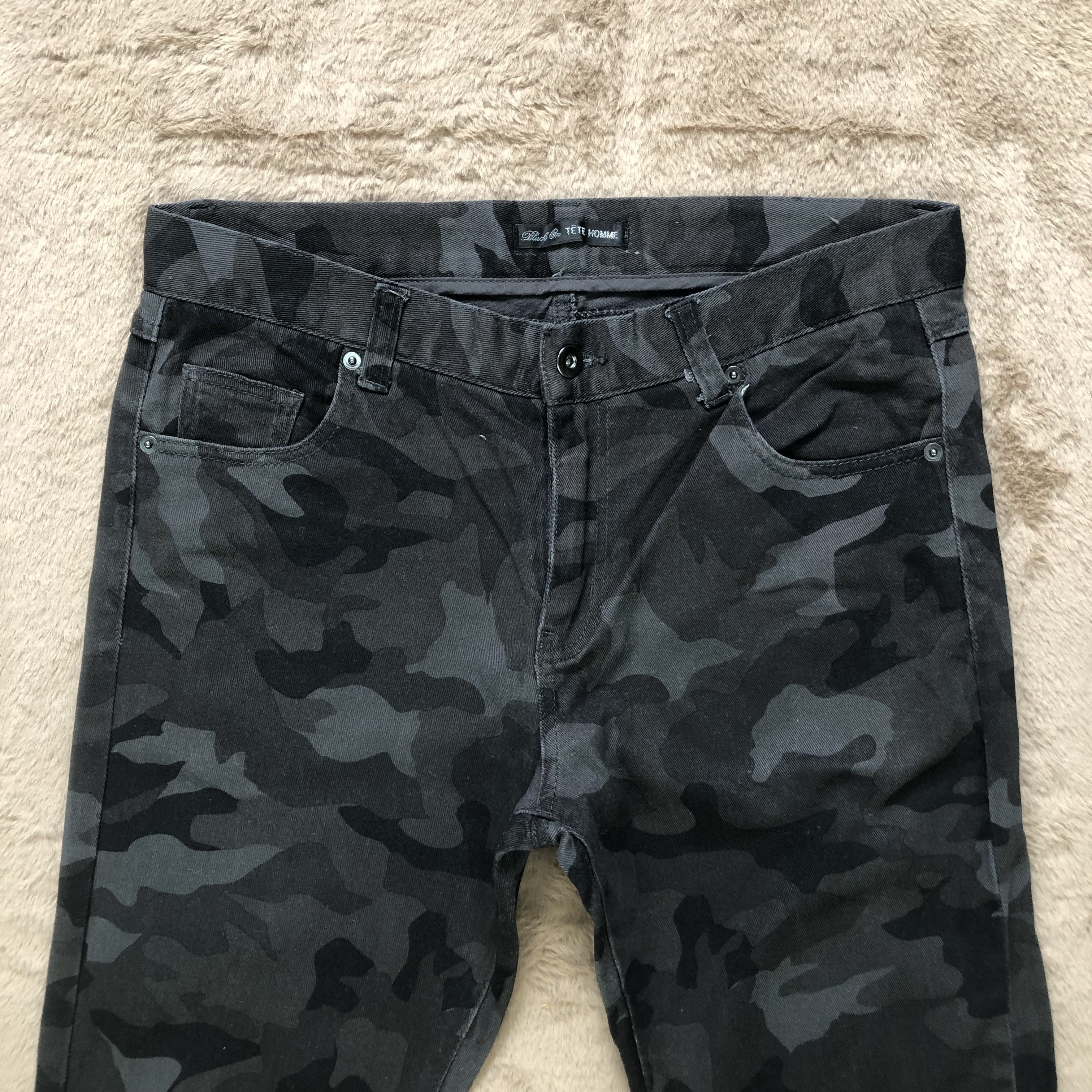 Tete Homme BLACK ON TETE HOMME CAMO PANTS #6788-88 Size US 33 - 2 Thumbnail
