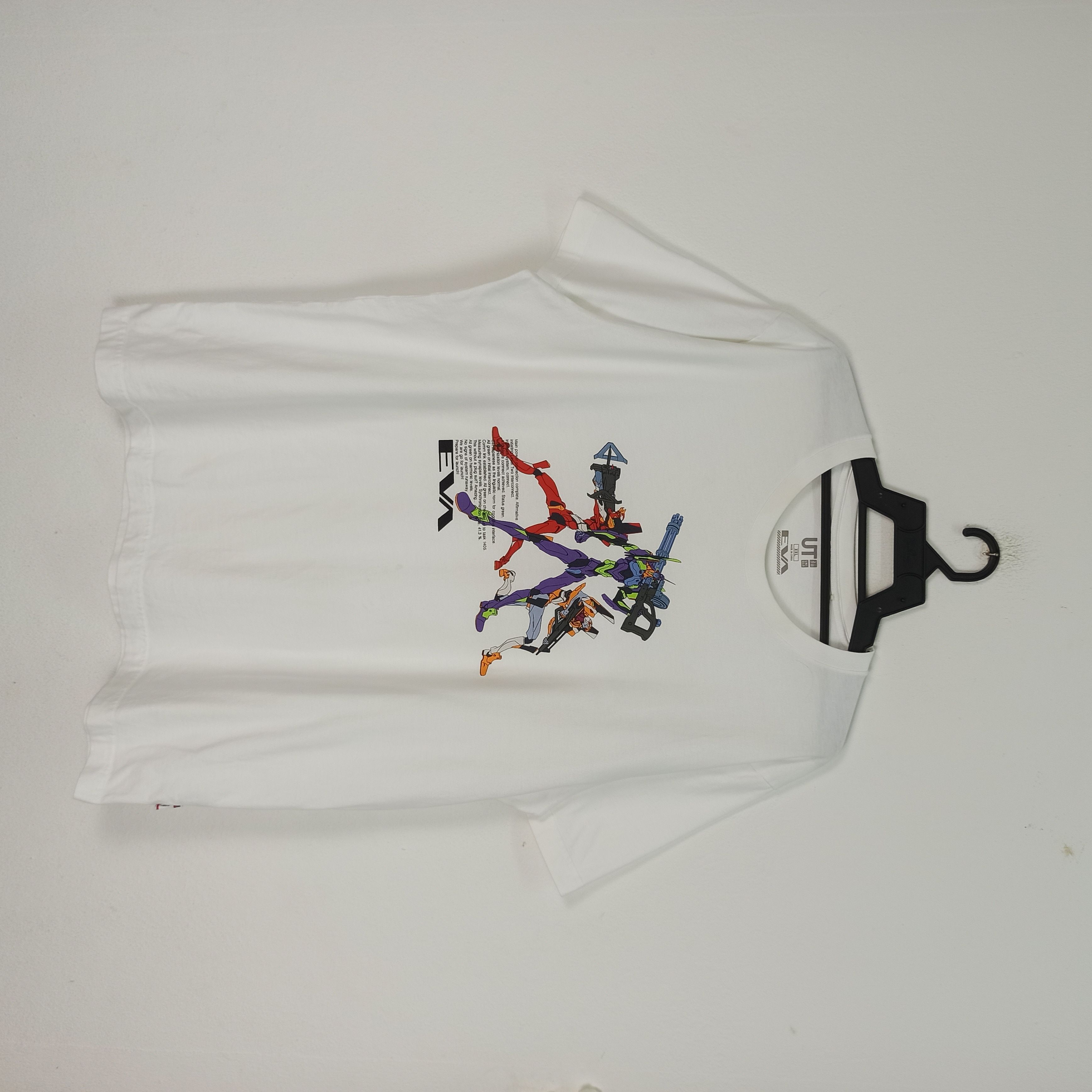 image of Anima x Movie Anime Evangelion By Uniqlo in White, Men's (Size 2XL)