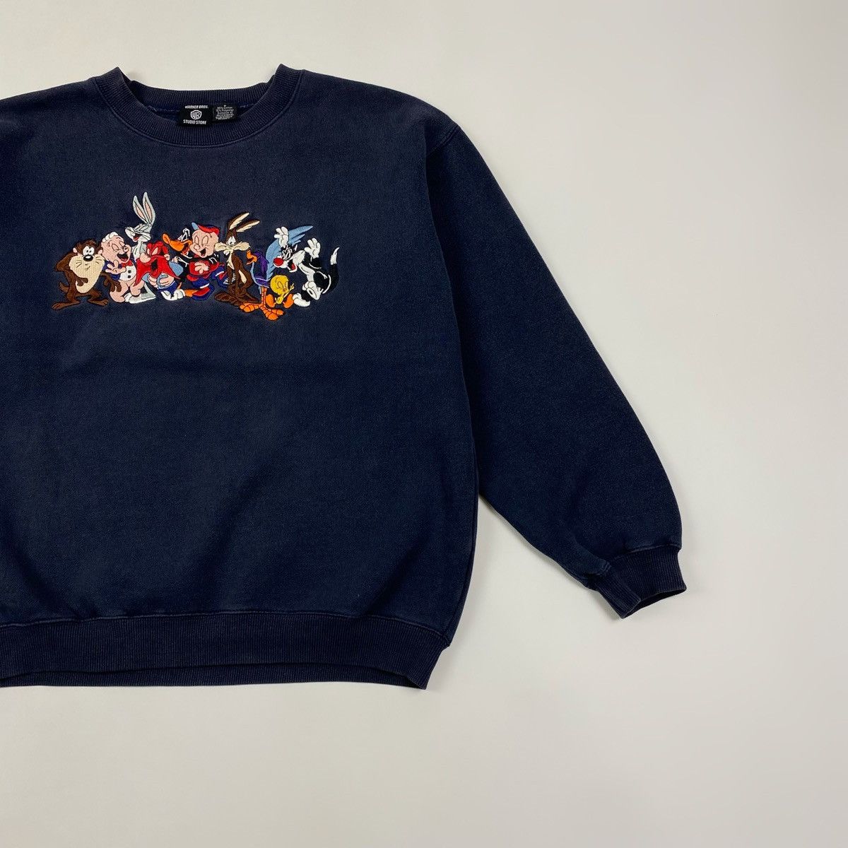 Vintage × Warner Bros 1996 Vintage Warner Bros Studio Embroidery Logo Sweatshirt Size US S / EU 44-46 / 1 - 2 Thumbnail