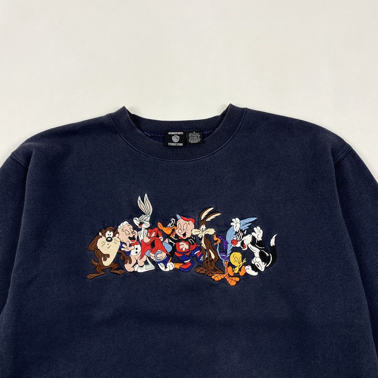 Vintage × Warner Bros 1996 Vintage Warner Bros Studio Embroidery Logo Sweatshirt Size US S / EU 44-46 / 1 - 4 Thumbnail