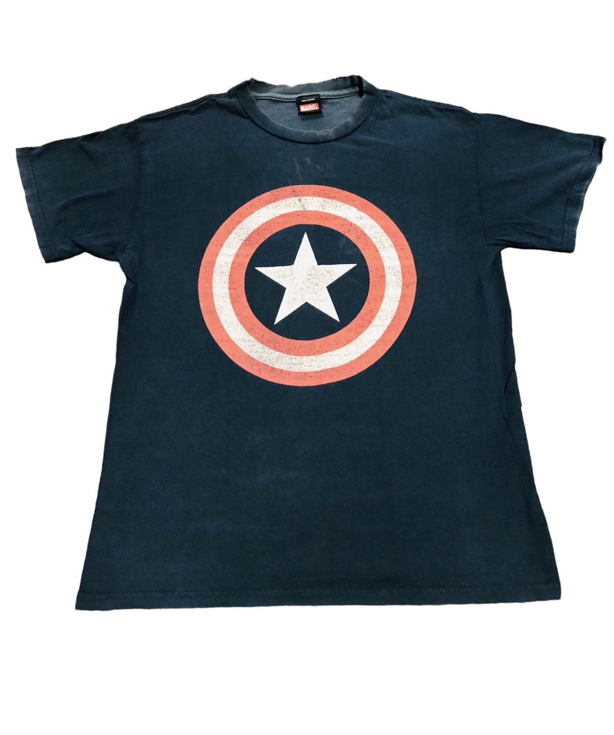 Vintage Marvel Comic Captain America Sun Faded T shirt