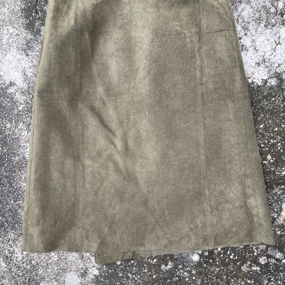 Japanese Brand Vintage Ined By Yohji Yamamoto Half Leather Skirt Size 28" / US 6 / IT 42 - 10 Thumbnail