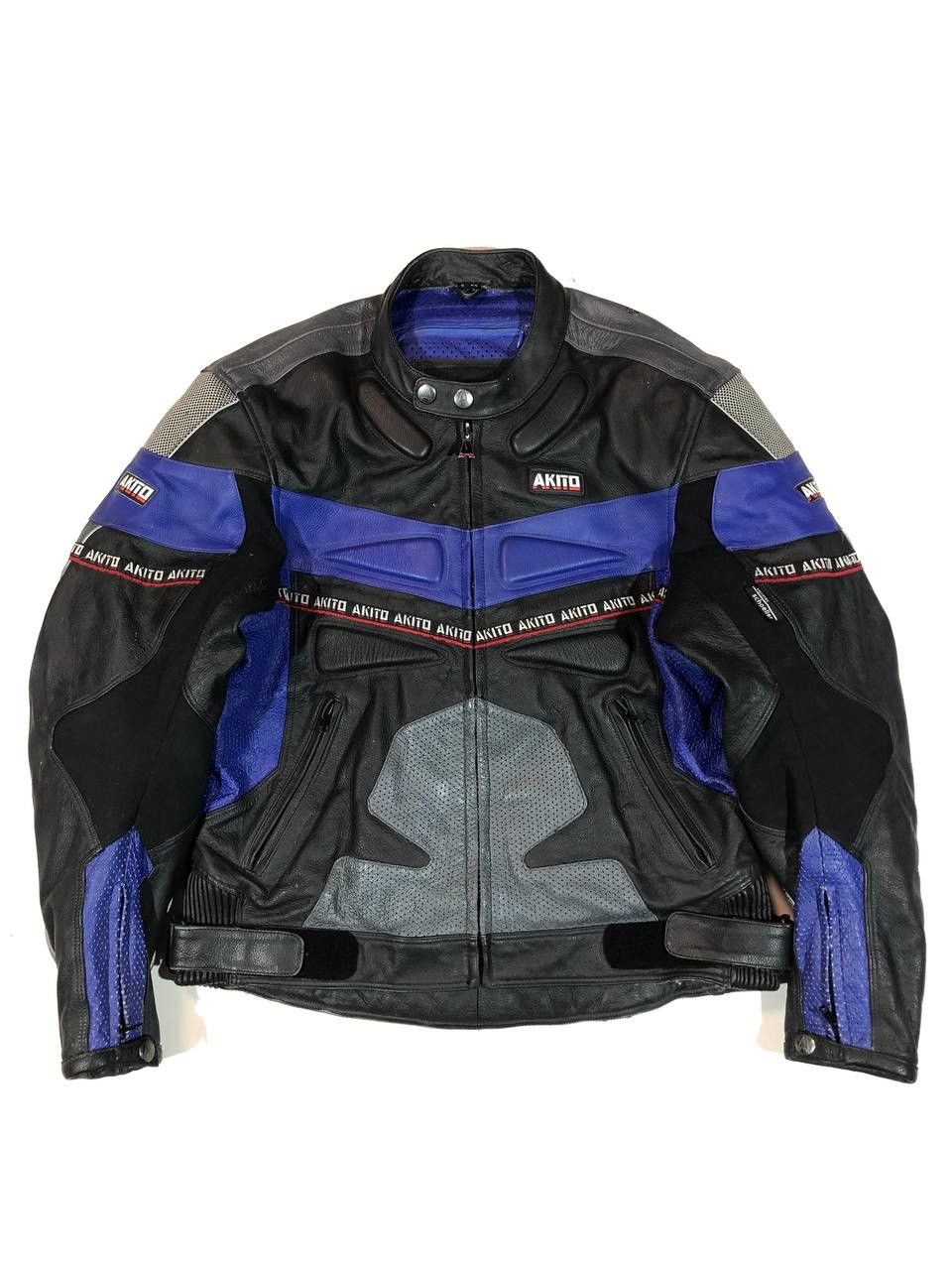 image of Akito Moto Leather Jacket Racing, Men's (Size Medium)