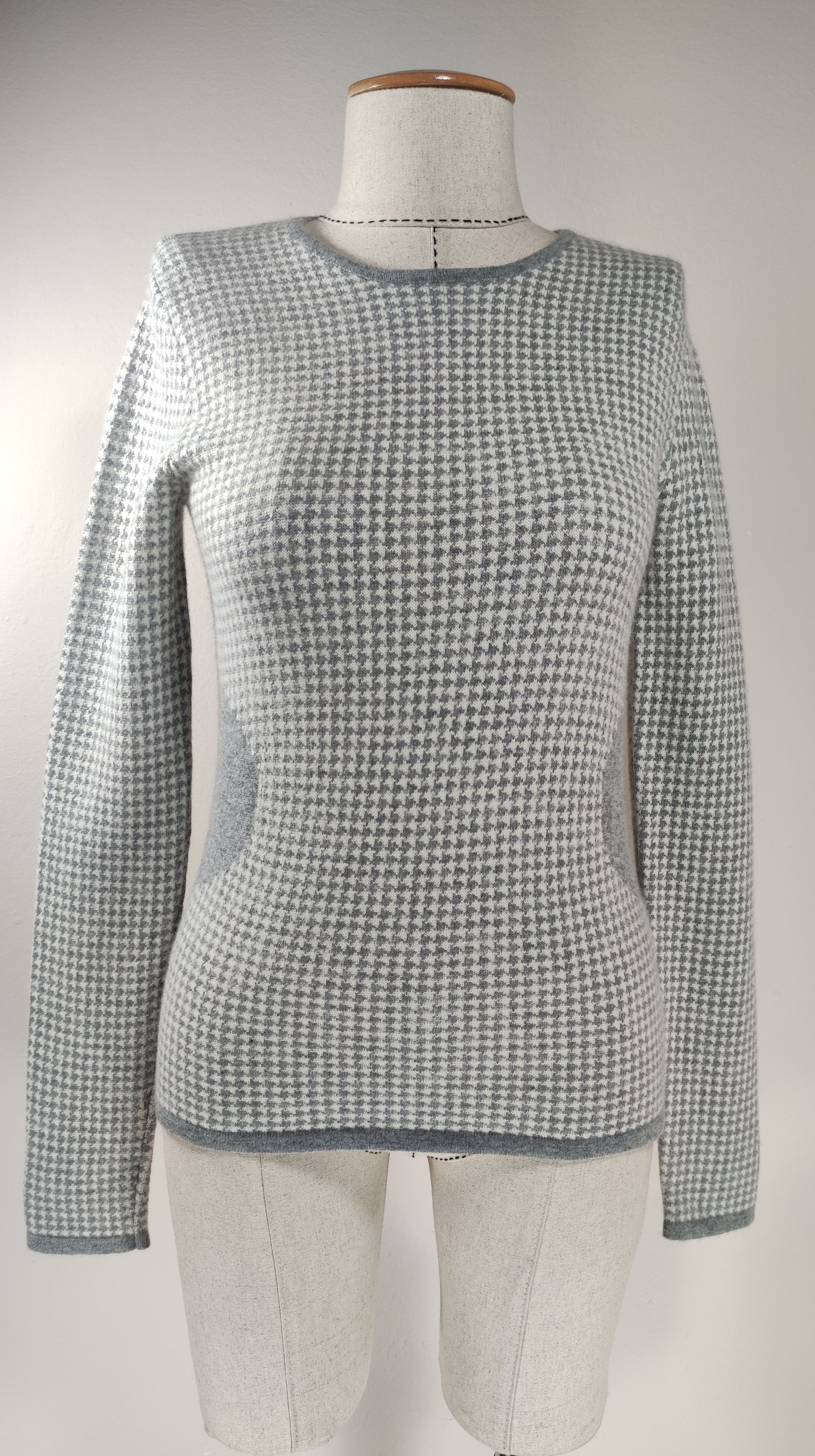Houndstooth Cashmere Sweater