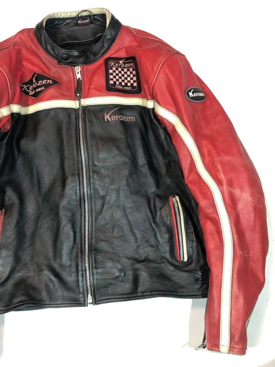 Other Kerozen Moto Leather Jacket Vintage Size US XL / EU 56 / 4 - 3 Thumbnail