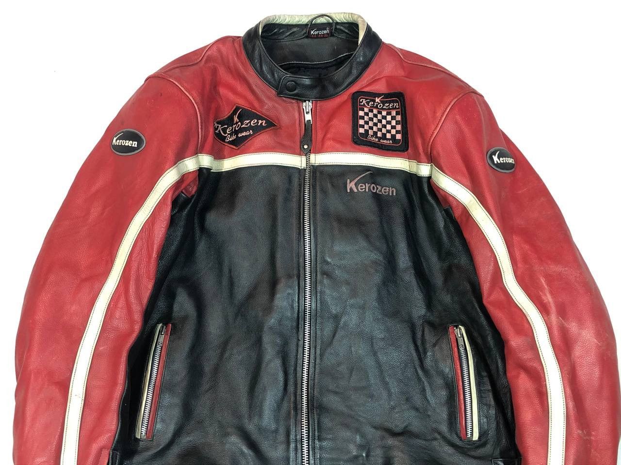 Other Kerozen Moto Leather Jacket Vintage Size US XL / EU 56 / 4 - 2 Thumbnail