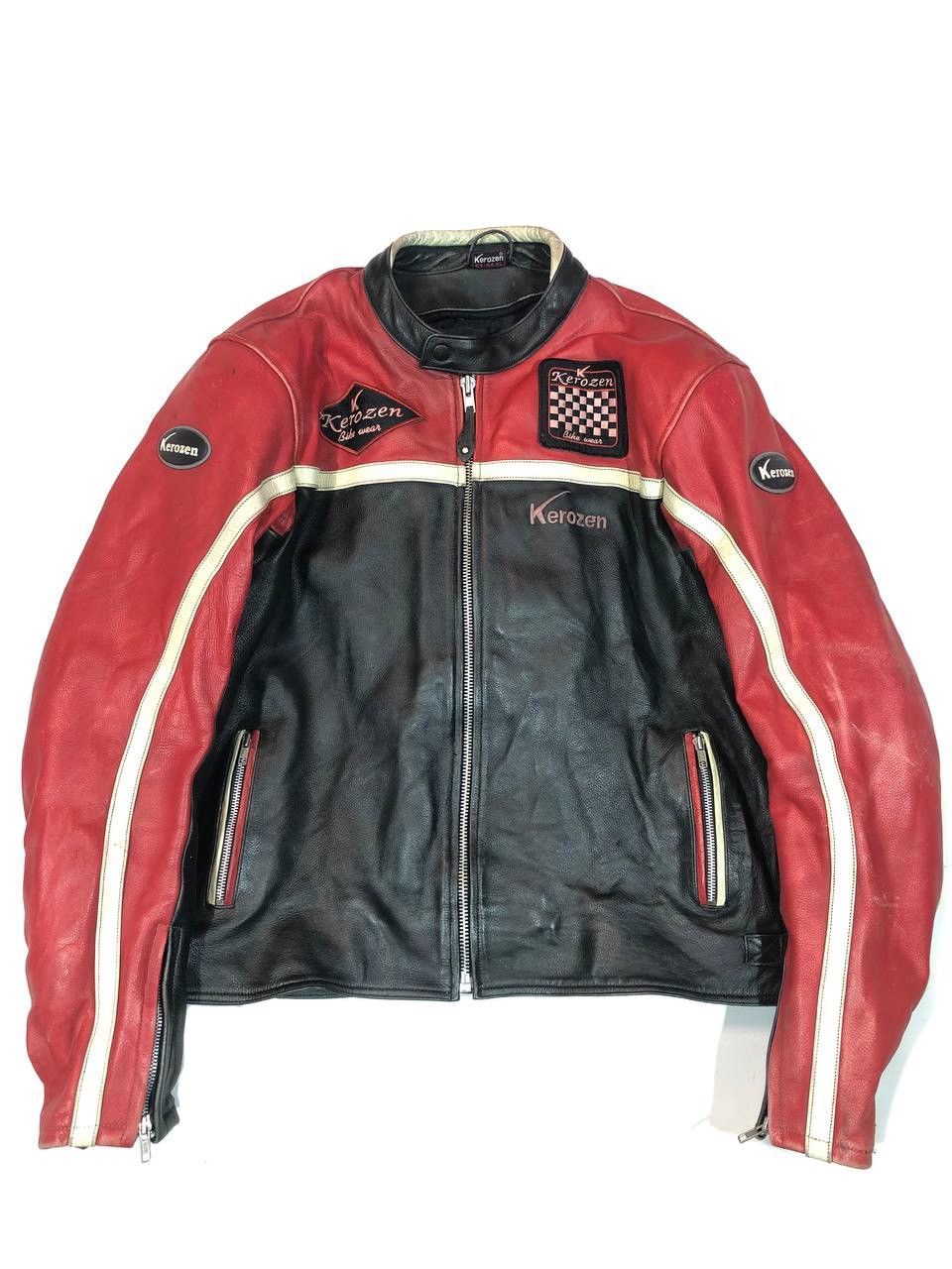 Other Kerozen Moto Leather Jacket Vintage Size US XL / EU 56 / 4 - 1 Thumbnail