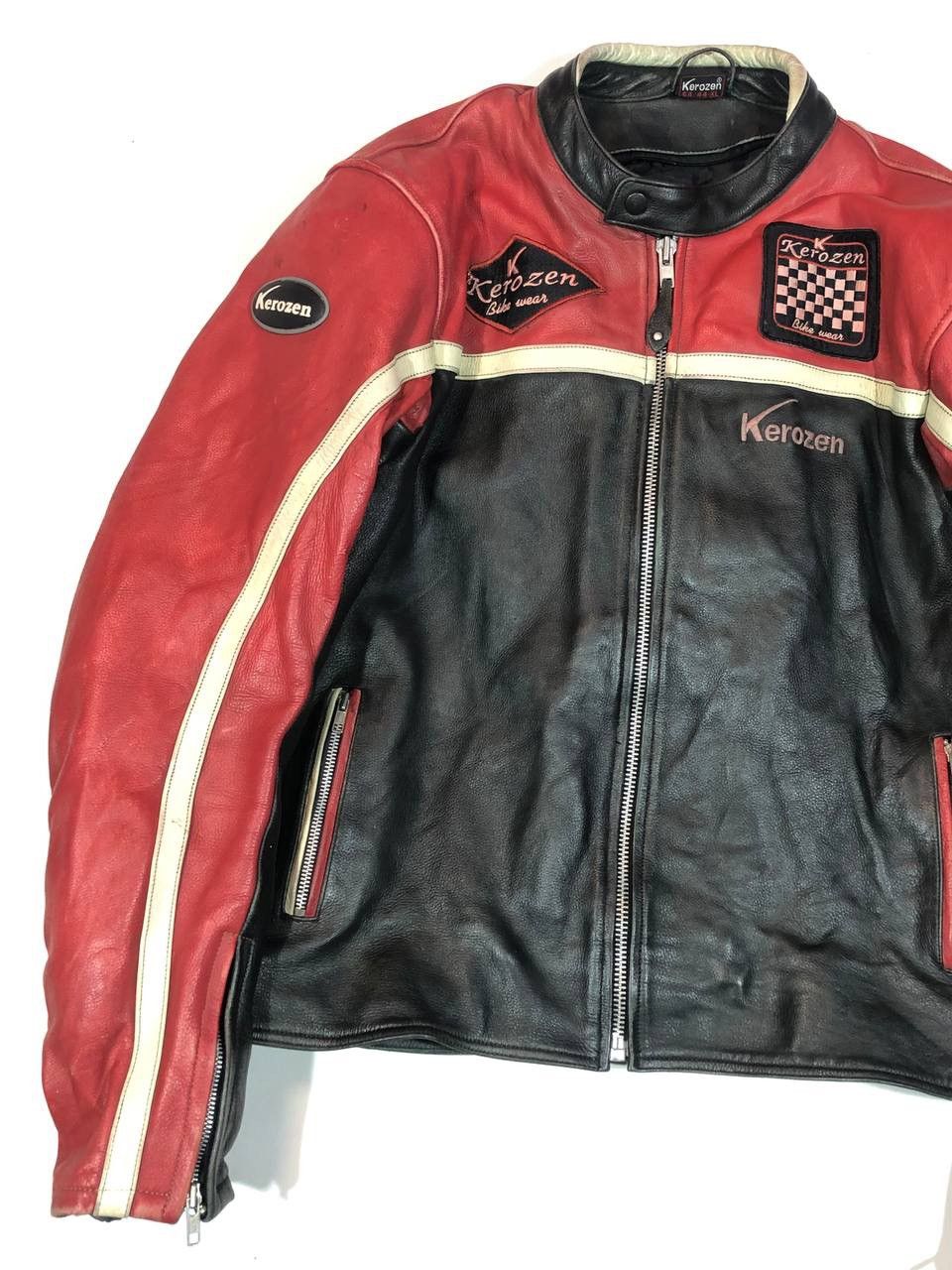 Other Kerozen Moto Leather Jacket Vintage Size US XL / EU 56 / 4 - 4 Thumbnail