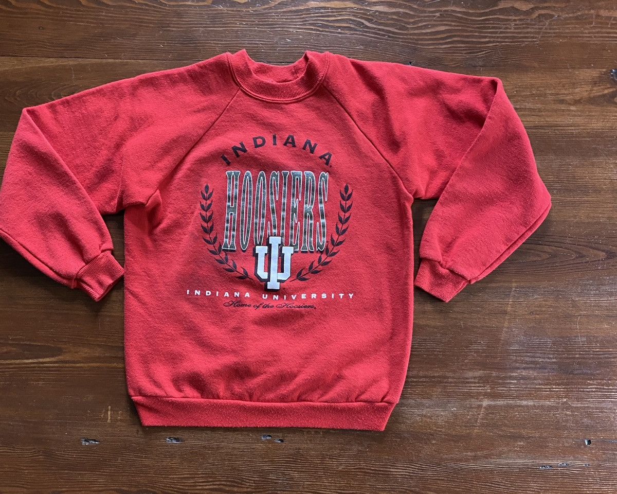 NCAA Vintage 90’s Indiana Hoosiers Kid’s Crewneck Sweatshirt Size US XXS / EU 40 - 1 Thumbnail