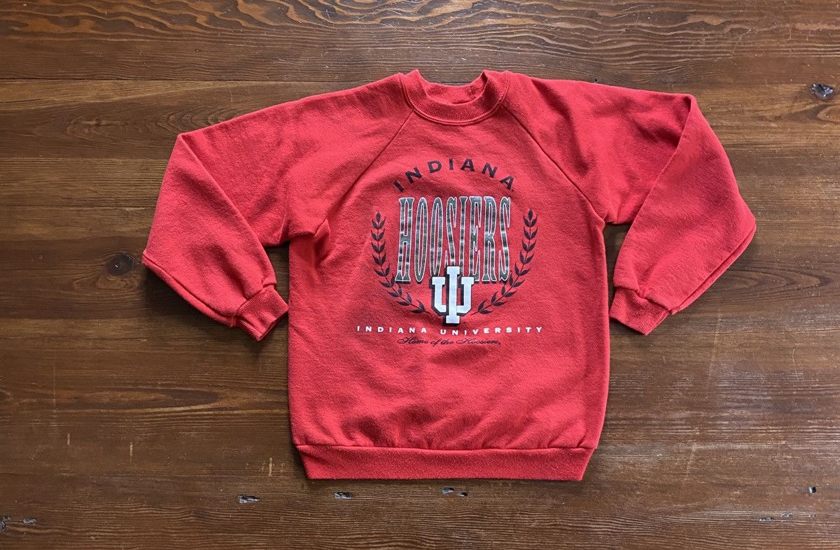 NCAA Vintage 90’s Indiana Hoosiers Kid’s Crewneck Sweatshirt Size US XXS / EU 40 - 2 Thumbnail