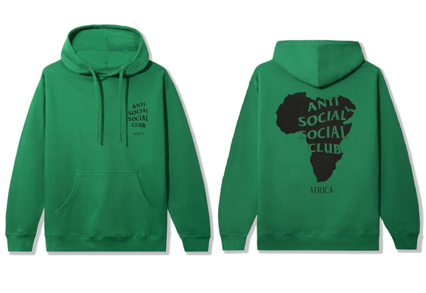 DS FW21 ASSC Black Africa Green Hoodie BAPE KITH KAWS FOG