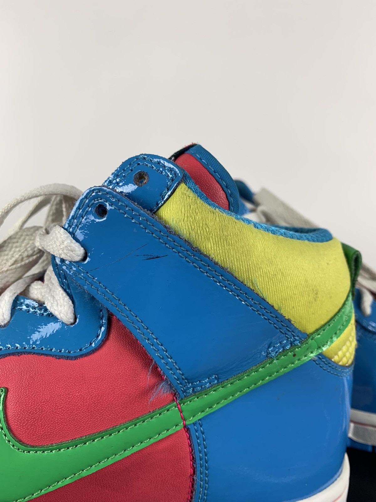 Nike Vintage Nike Rare High Dunk Trainers Mid Pink Blue Yellow Size US 6 / EU 39 - 12 Thumbnail