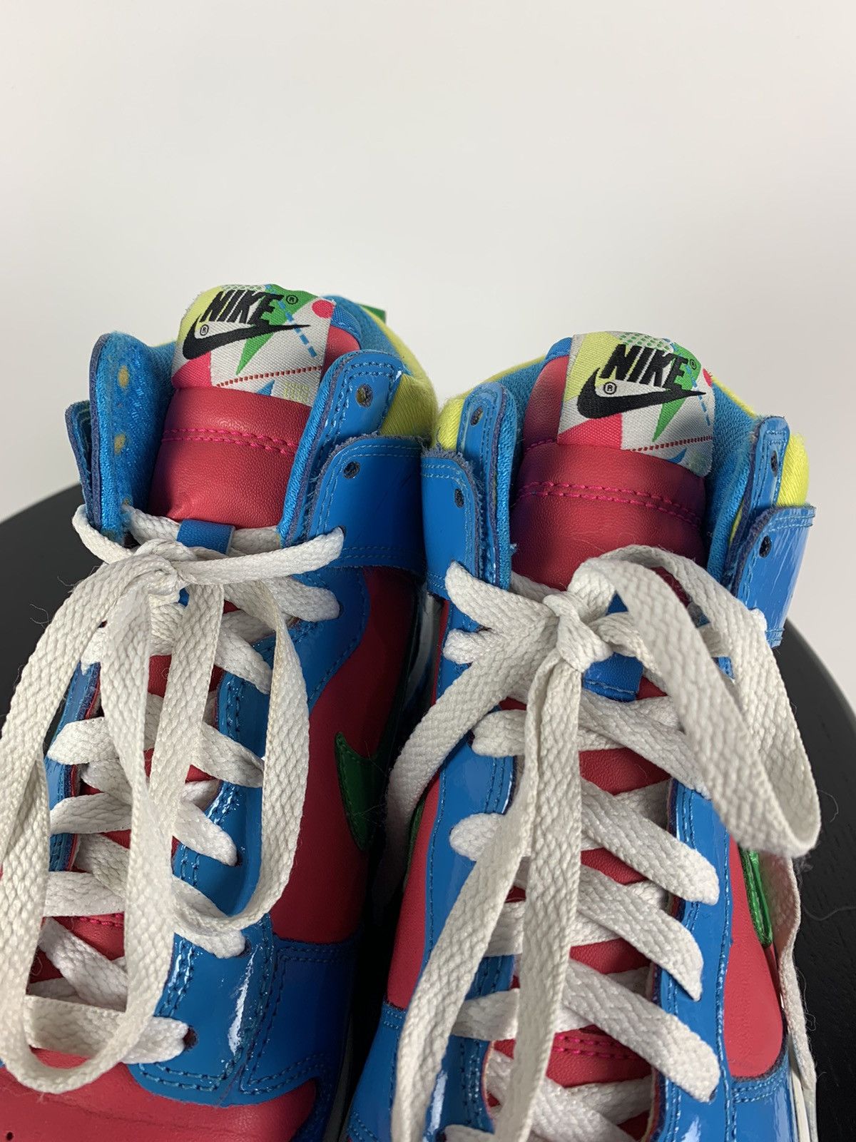 Nike Vintage Nike Rare High Dunk Trainers Mid Pink Blue Yellow Size US 6 / EU 39 - 14 Thumbnail