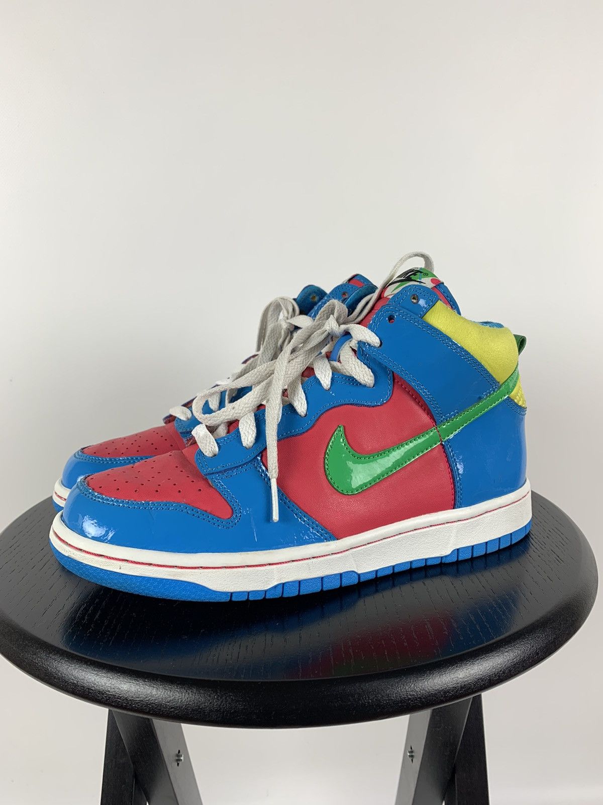 Nike Vintage Nike Rare High Dunk Trainers Mid Pink Blue Yellow Size US 6 / EU 39 - 2 Thumbnail