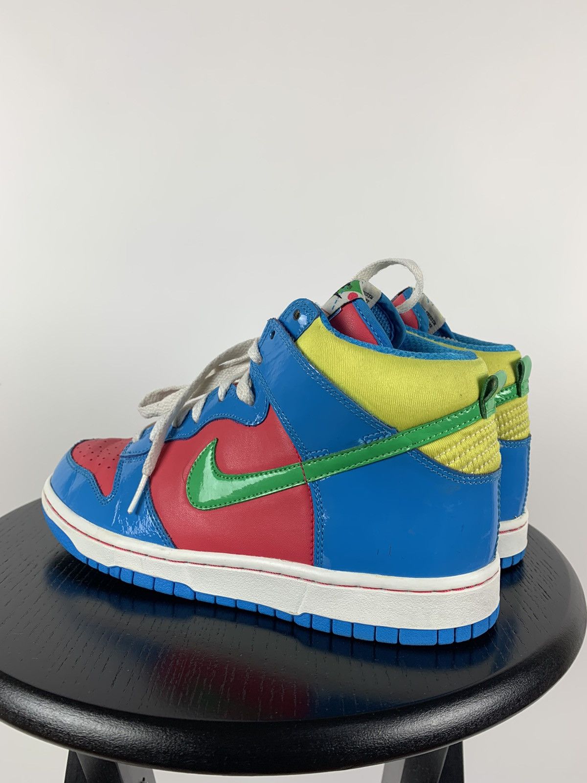 Nike Vintage Nike Rare High Dunk Trainers Mid Pink Blue Yellow Size US 6 / EU 39 - 3 Thumbnail