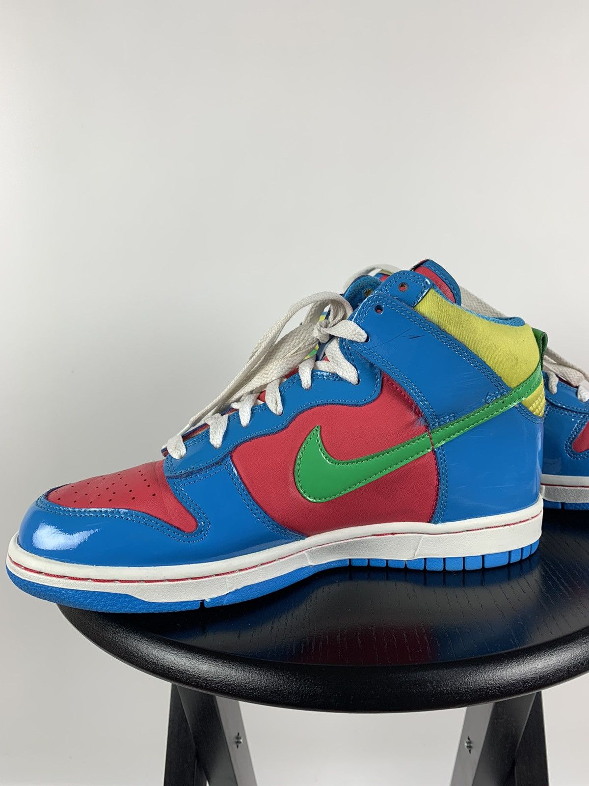 Nike Vintage Nike Rare High Dunk Trainers Mid Pink Blue Yellow Size US 6 / EU 39 - 8 Thumbnail