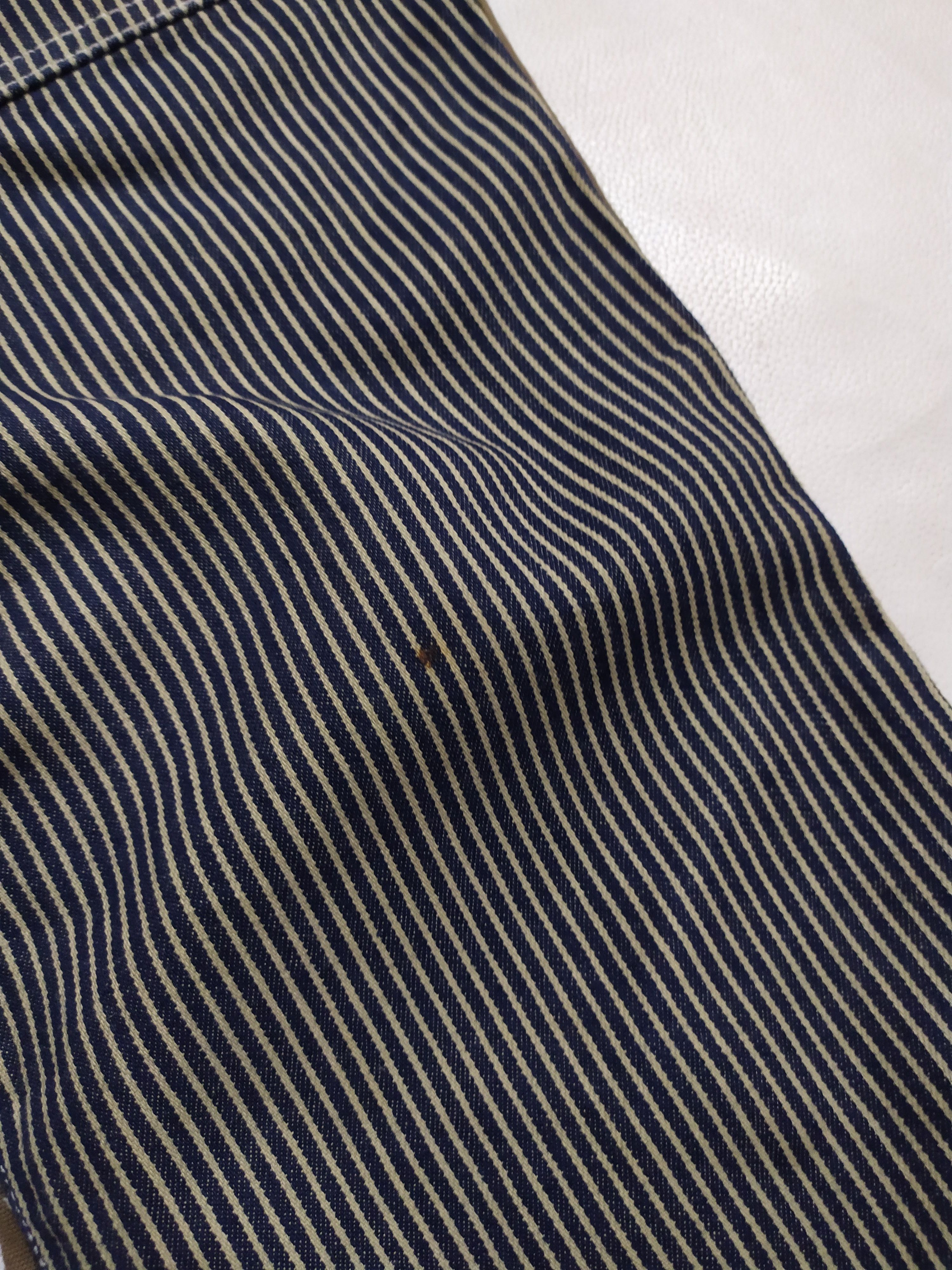 Japanese Brand 🔥Lesporti Stripe Hickory Bush flare Pants 2 Tone Brown Size US 30 / EU 46 - 4 Thumbnail