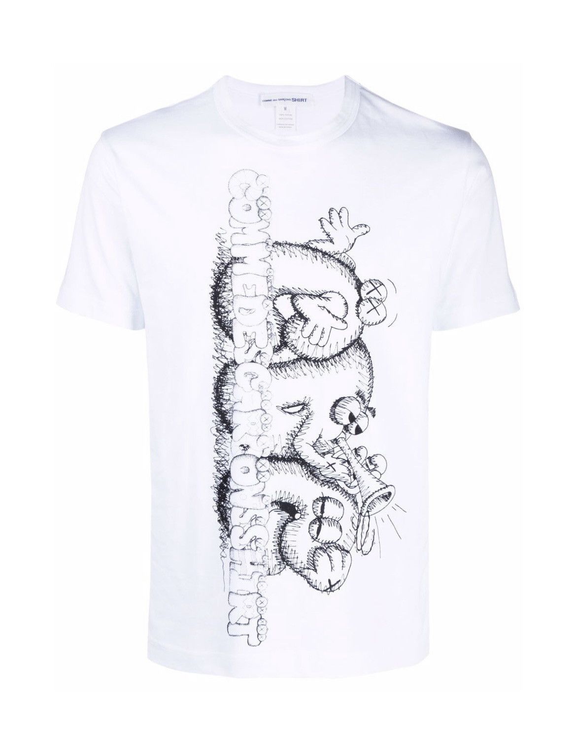Comme des Garcons SHIRT CDG x KAWS Big Graphic Graffiti Celebration Text Logo Tee XL Size US XL / EU 56 / 4 - 4 Thumbnail