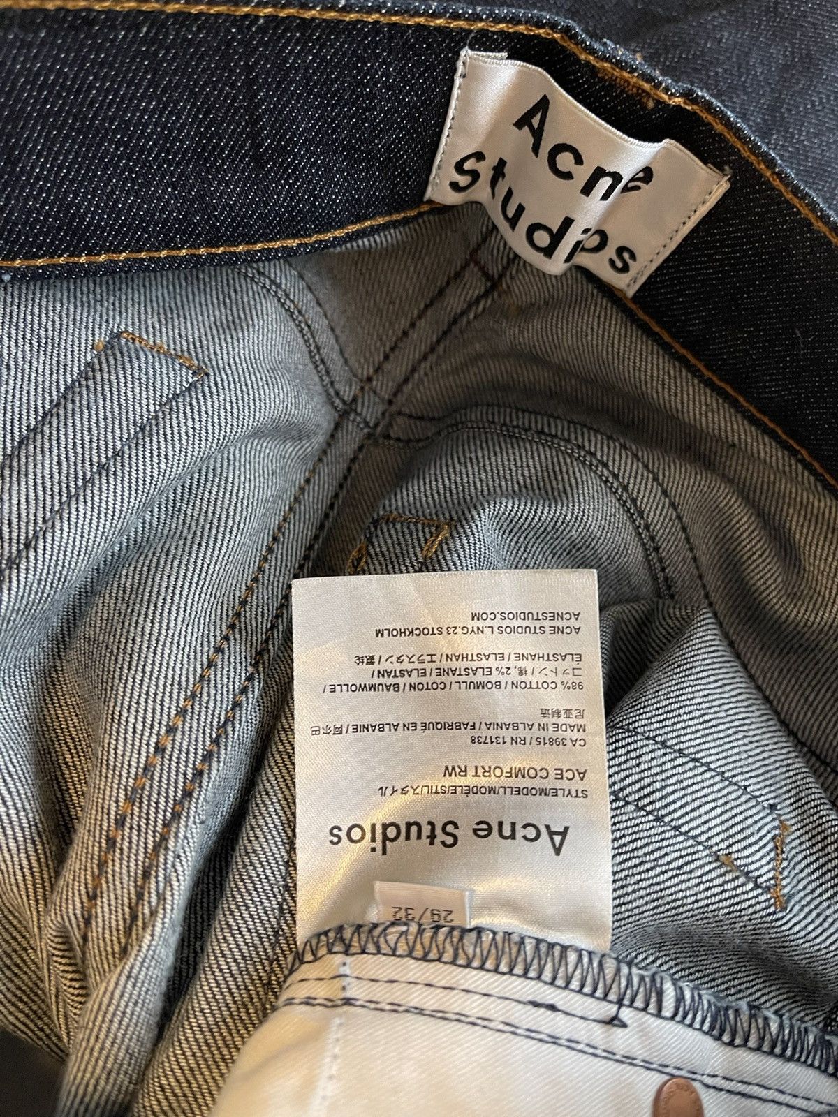 Acne Studios Final Drop-NWT Ace Comfort Raw Denim 29x32 Size US 29 - 5 Thumbnail