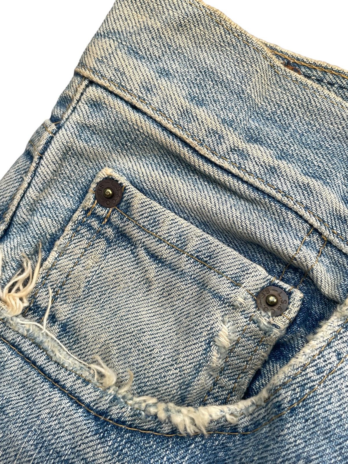 Levi's × Vintage Vintage Levis 503B XX E Aging Faded Wash Denim Size US 29 - 10 Thumbnail
